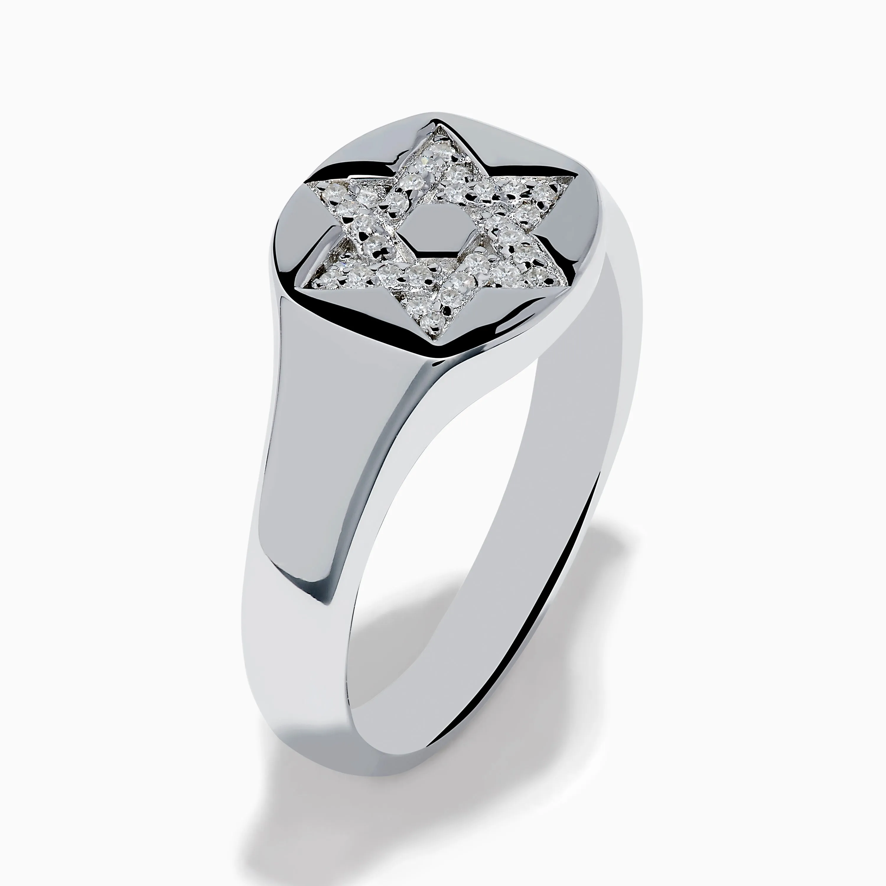 925 Sterling Silver Diamond Star of David Ring sold by Effy product image thumbnail 4
