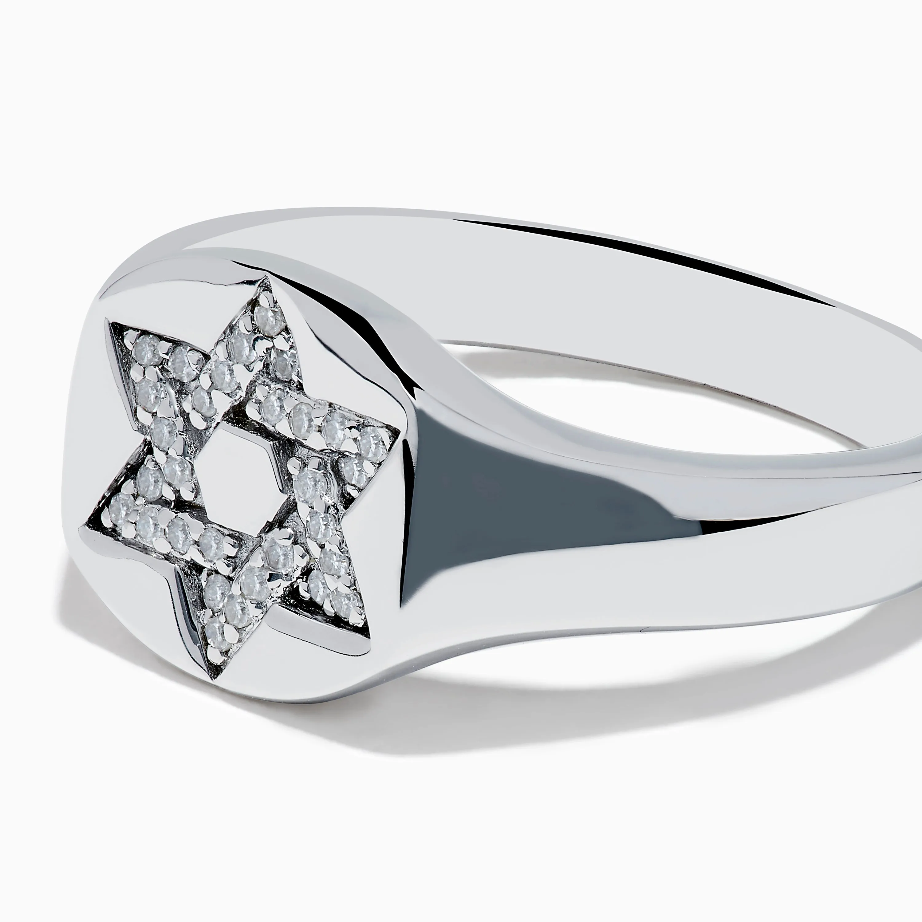 925 Sterling Silver Diamond Star of David Ring sold by Effy product image thumbnail 2