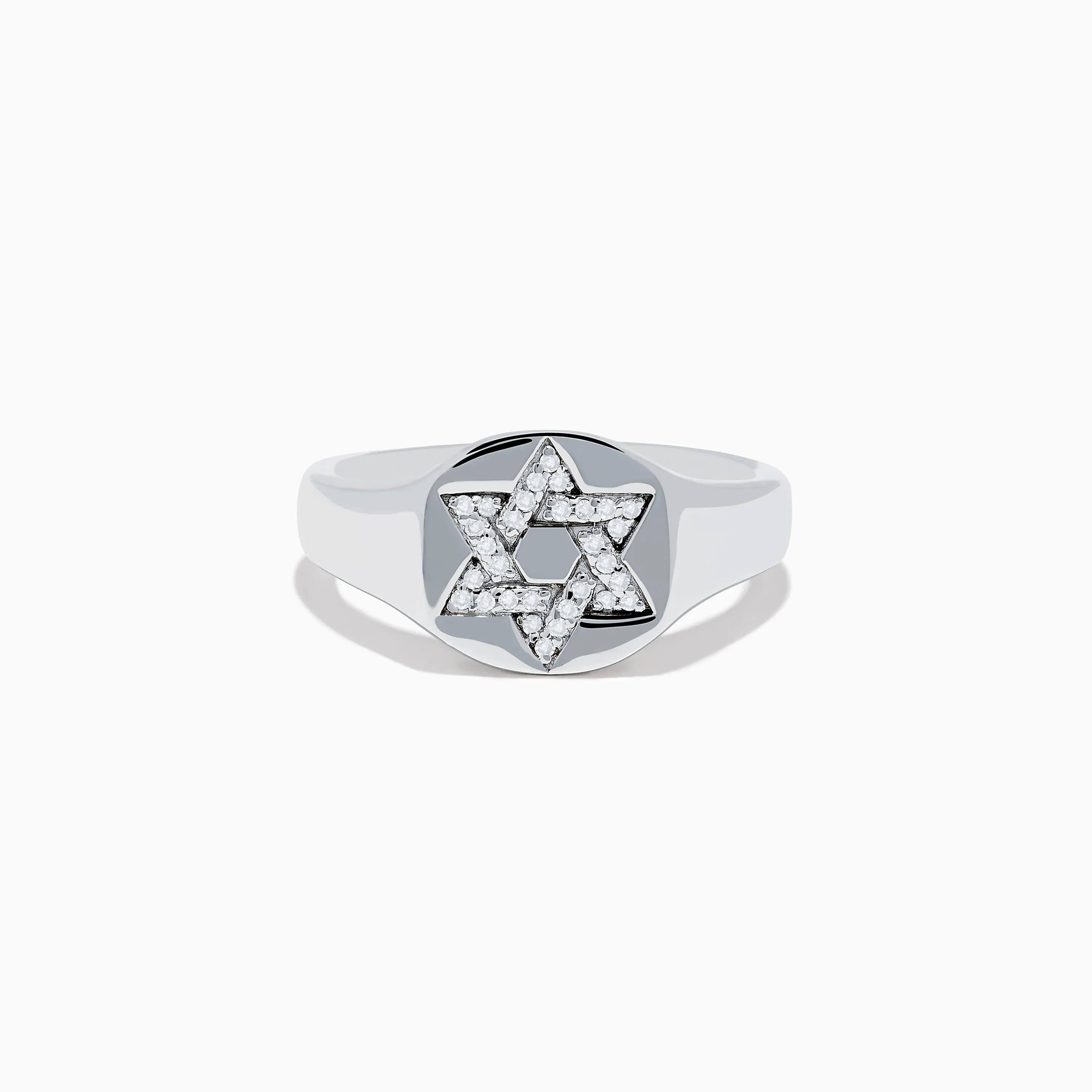 925 Sterling Silver Diamond Star of David Ring sold by Effy