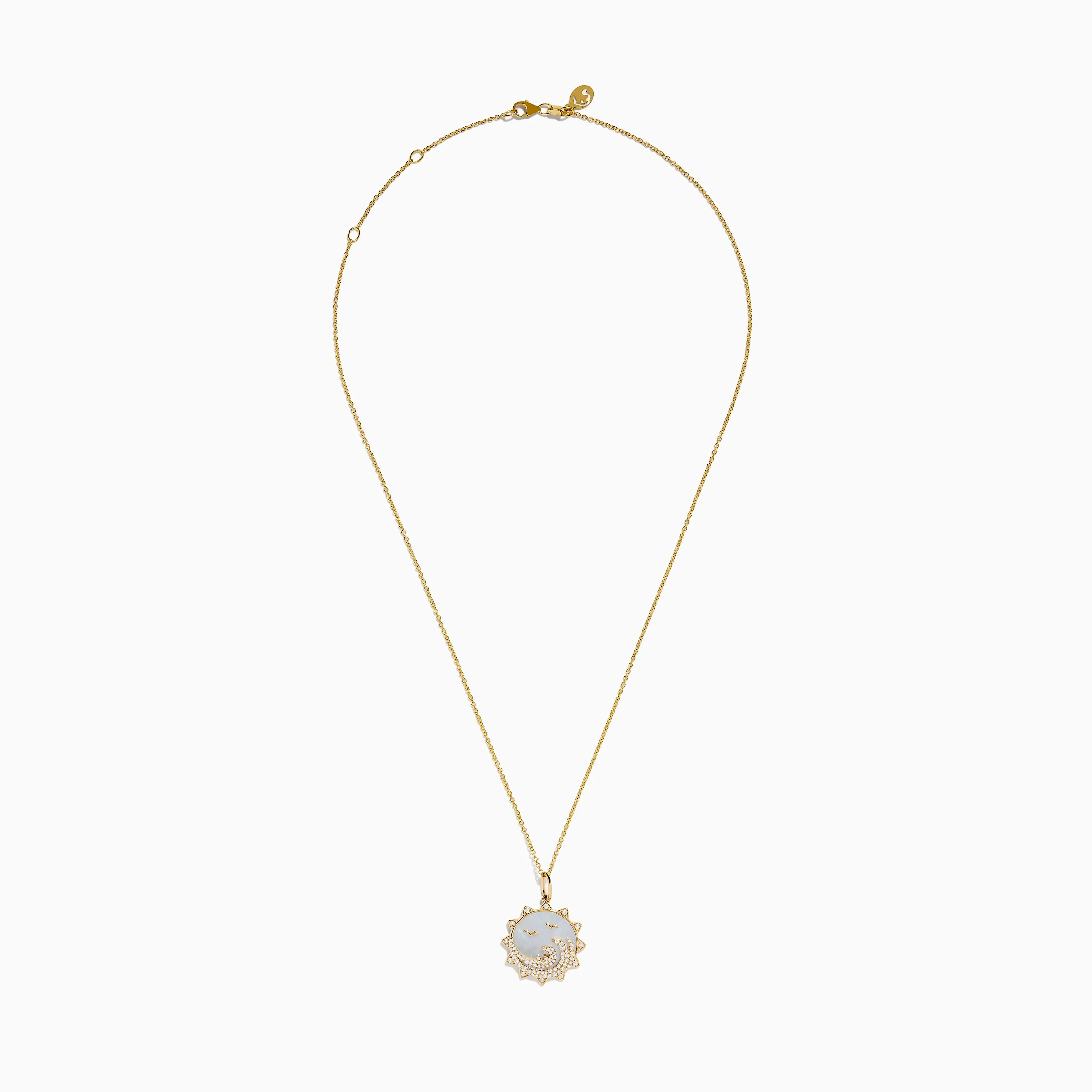 Seaside 14K Yellow Gold Mother Of Pearl and Diamond Bird and Sea Pendant sold by Effy product image thumbnail 3