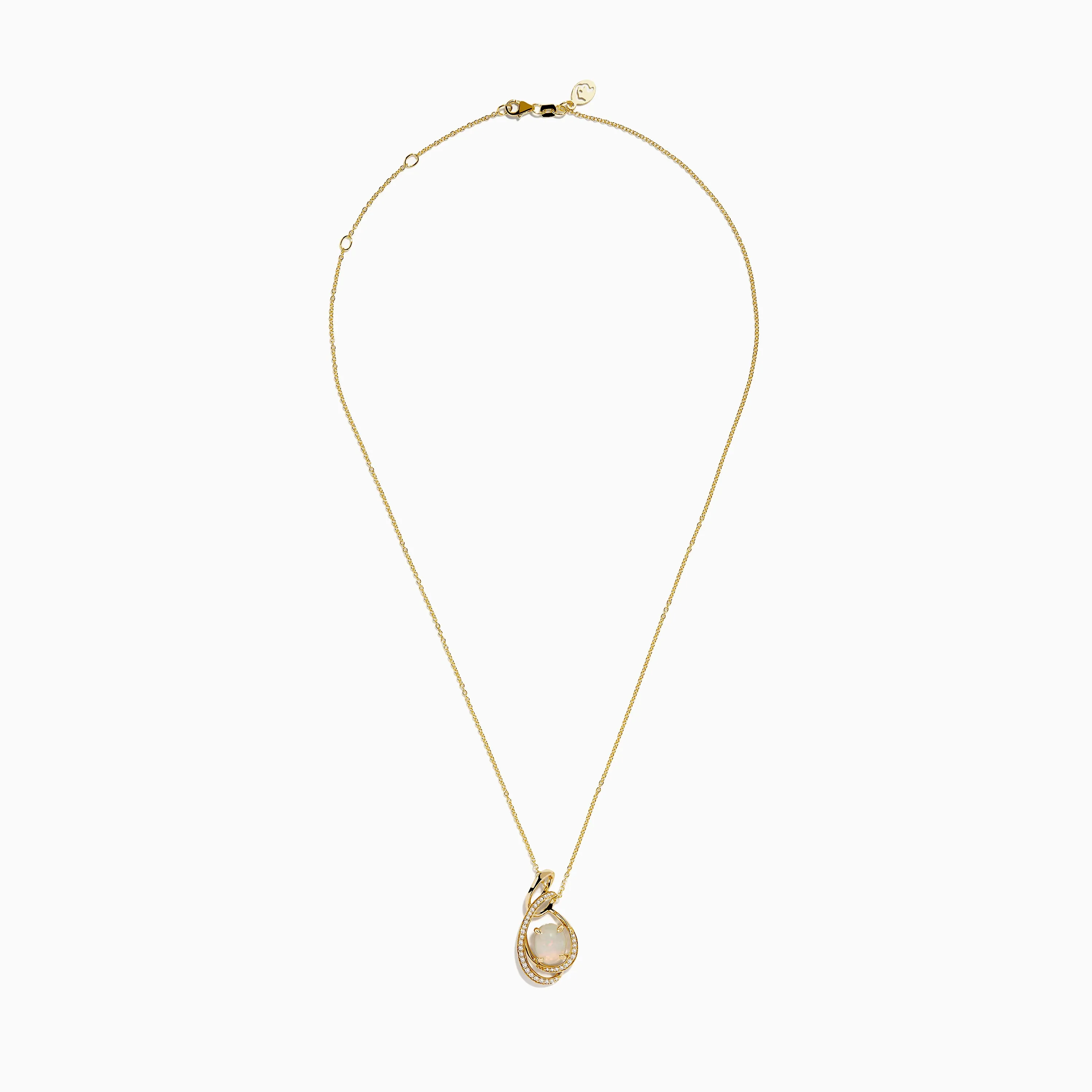 Aurora 14K Yellow Gold Opal and Diamond Pendant sold by Effy product image thumbnail 3