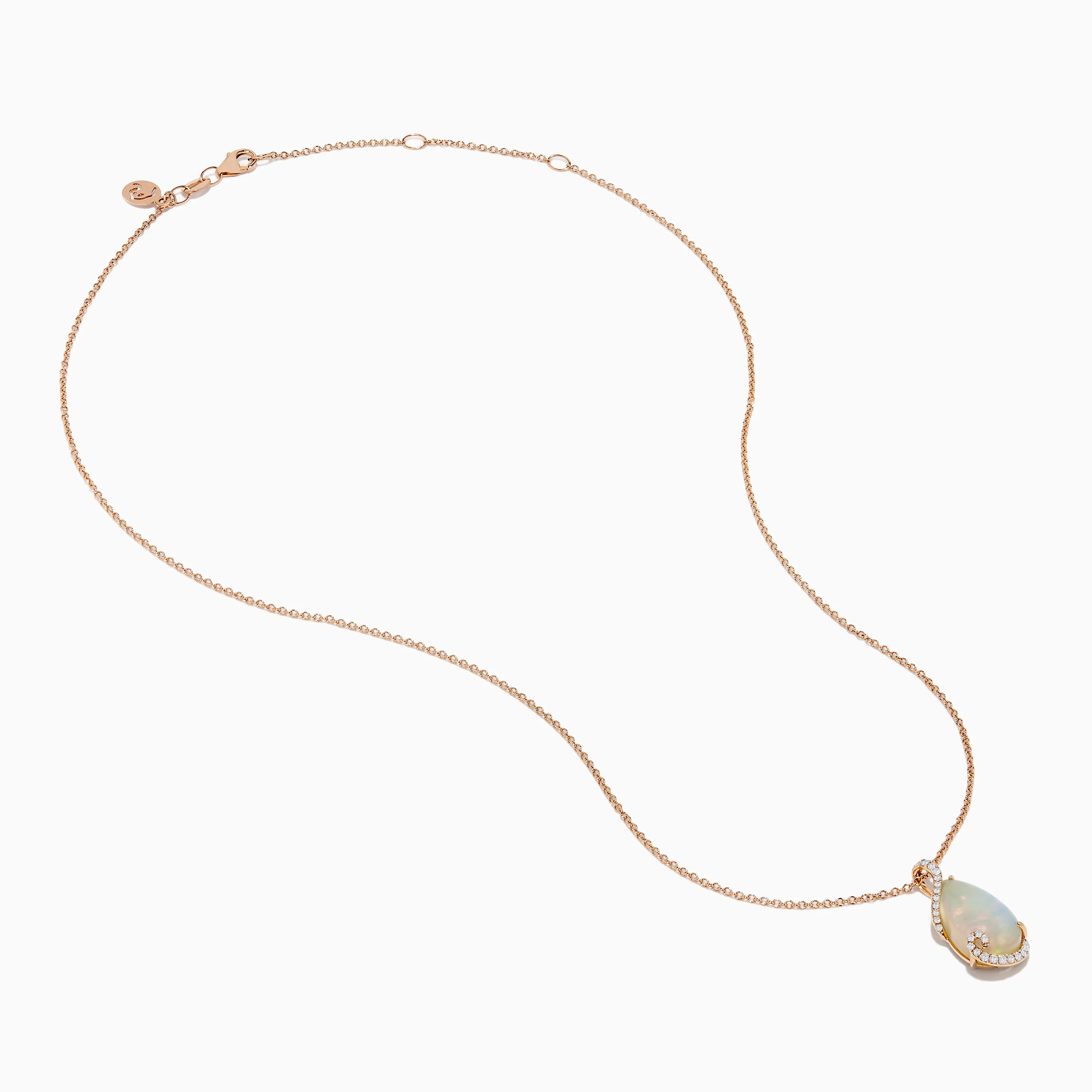 Aurora 14K Rose Gold Opal and Diamond Pendant sold by Effy product image thumbnail 2