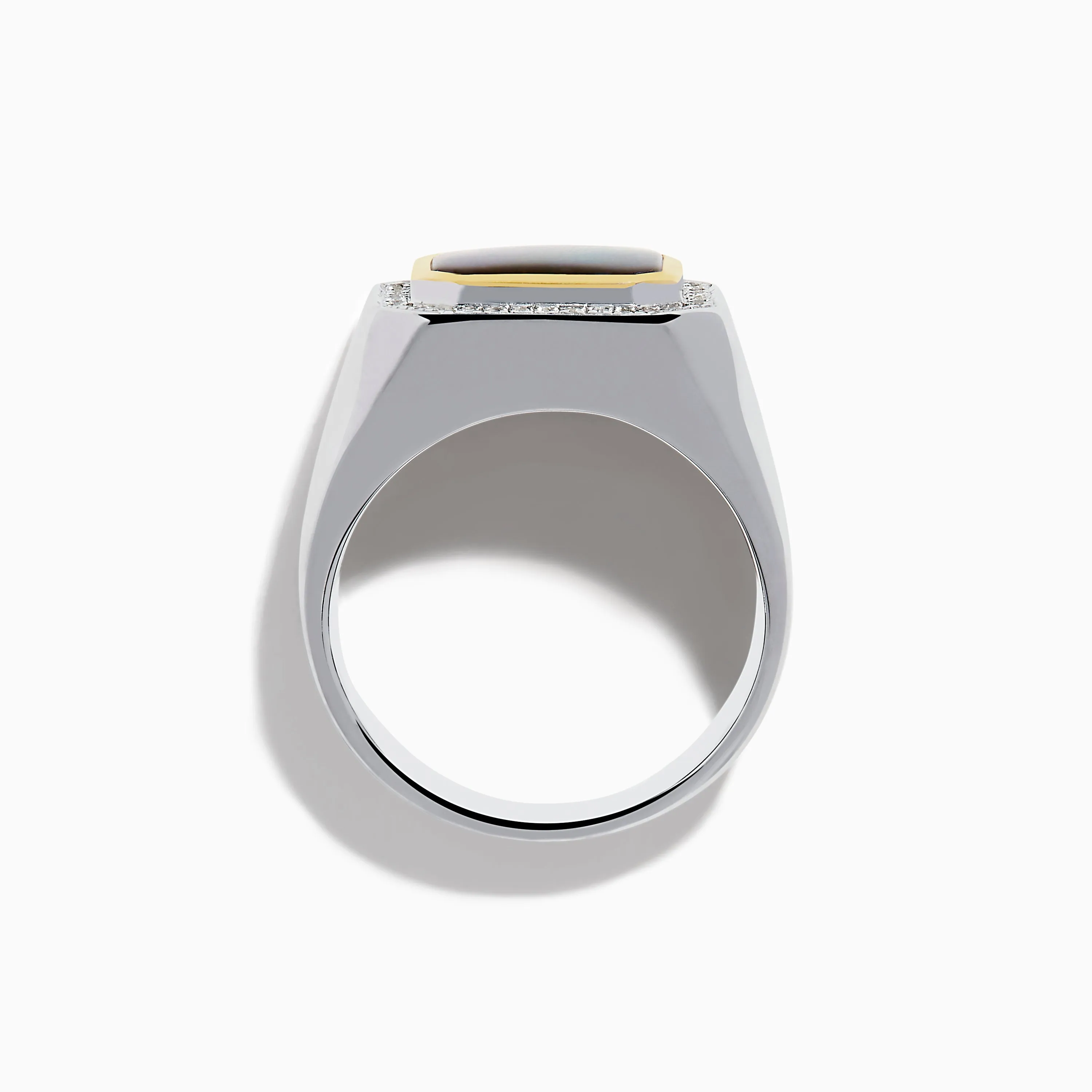 Men's 925 Sterling Silver Ammolite and Diamond Ring sold by Effy product image thumbnail 3