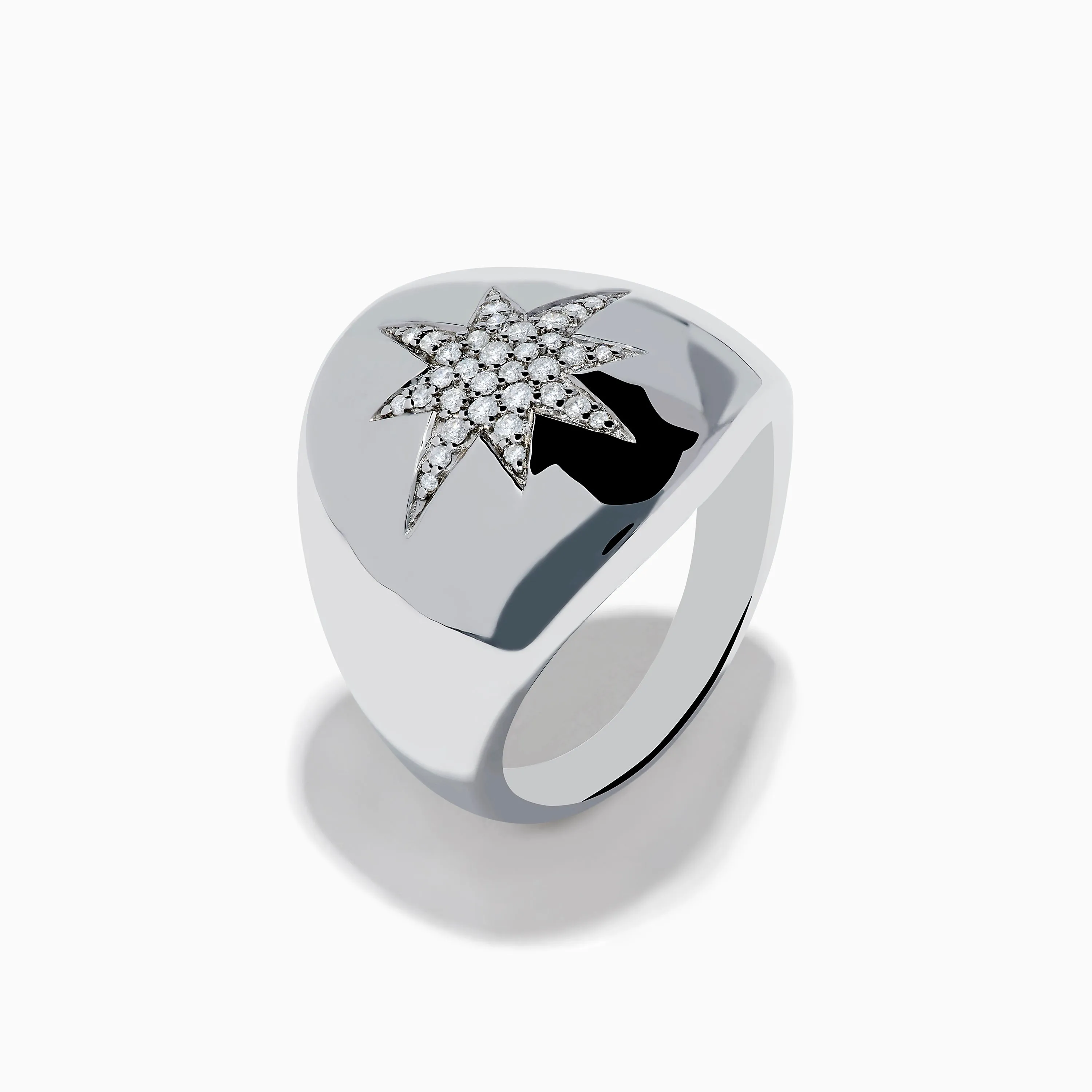 925 Sterling Silver Diamond Star Signet Ring sold by Effy product image thumbnail 4