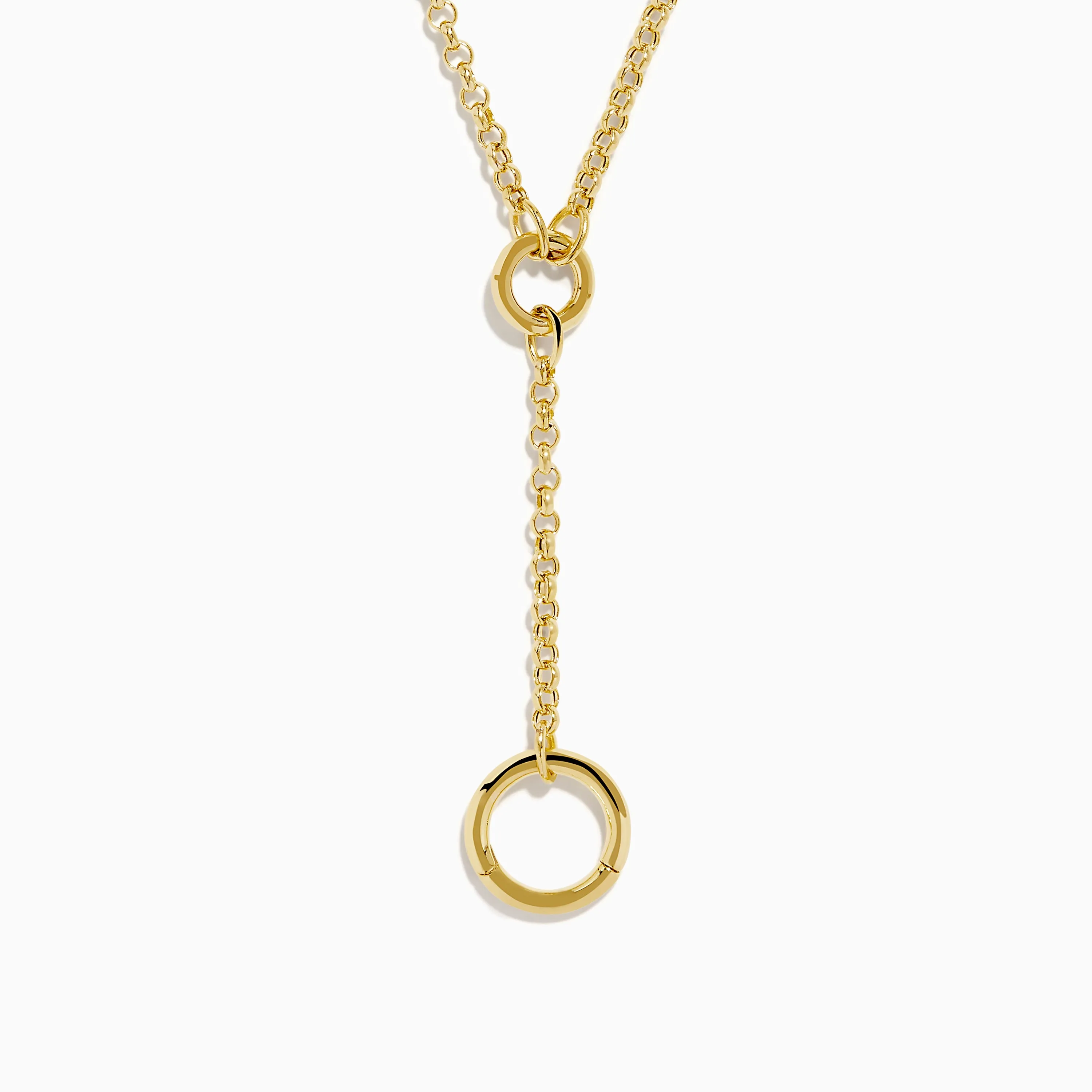 14K Yellow Gold Lariat Charm Holder Necklace sold by Effy