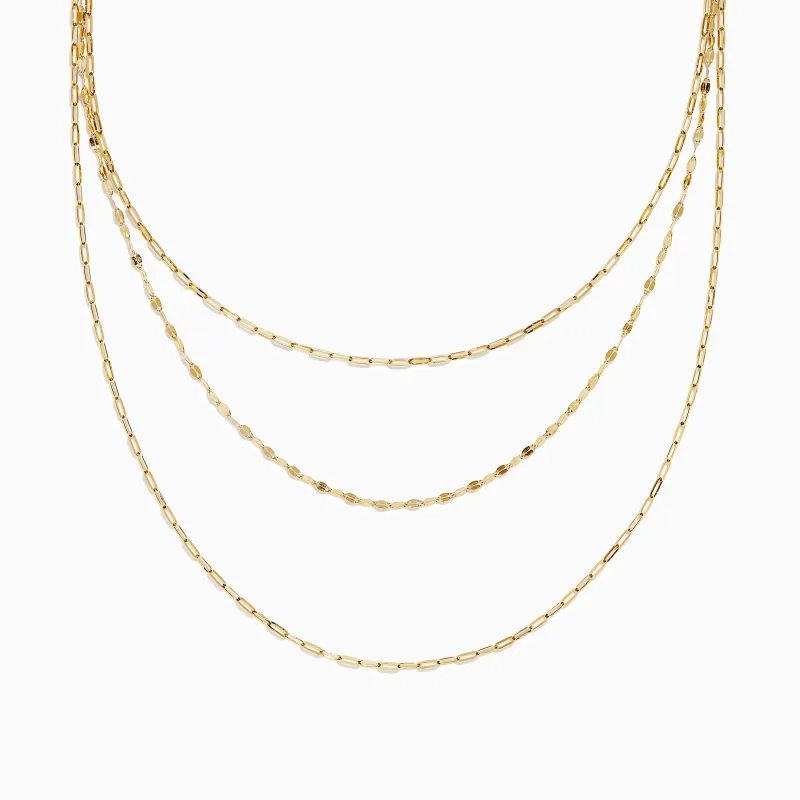 14K Yellow Gold Layered Chain Necklace sold by Effy