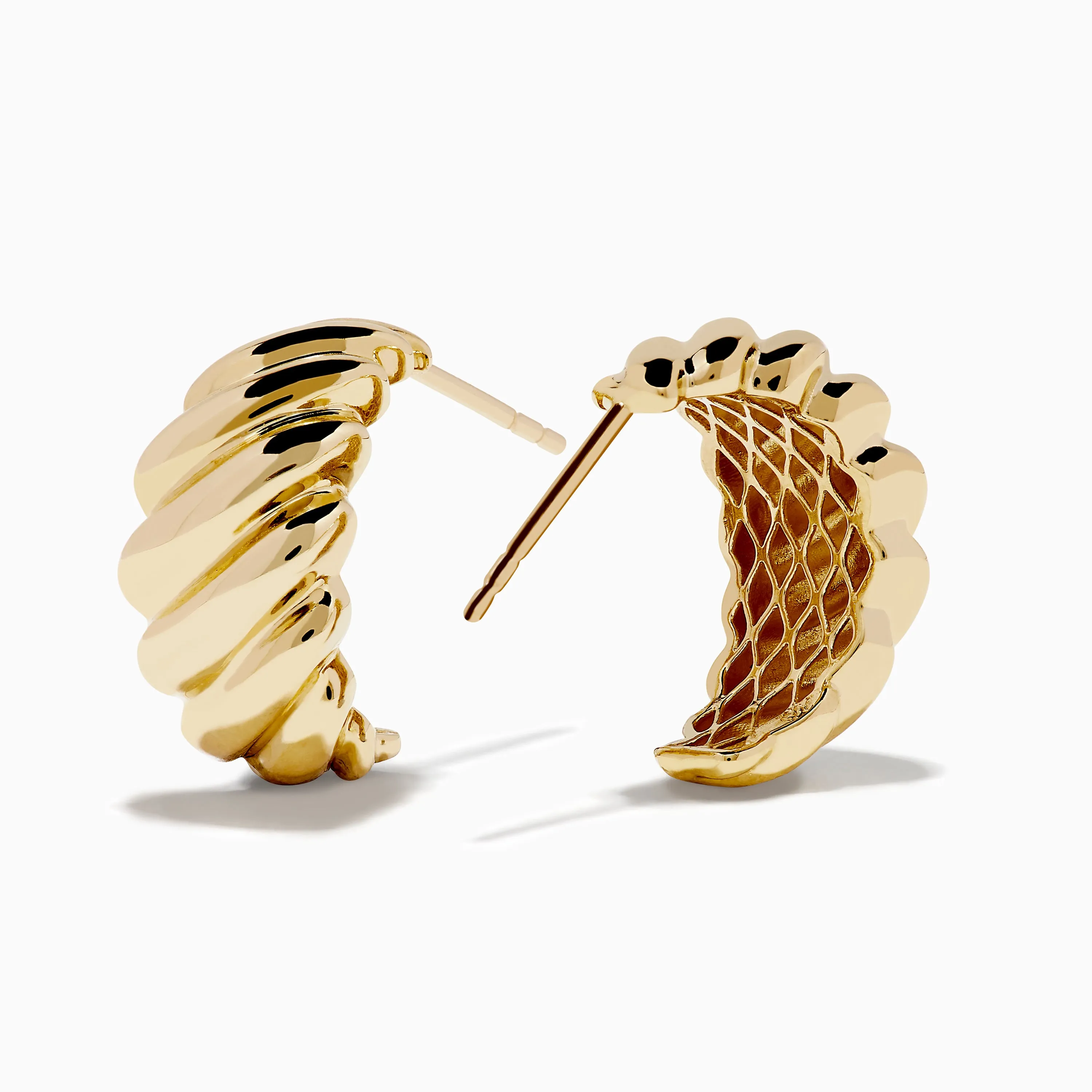 14K Yellow Gold Croissant Huggie Earrings sold by Effy product image thumbnail 2