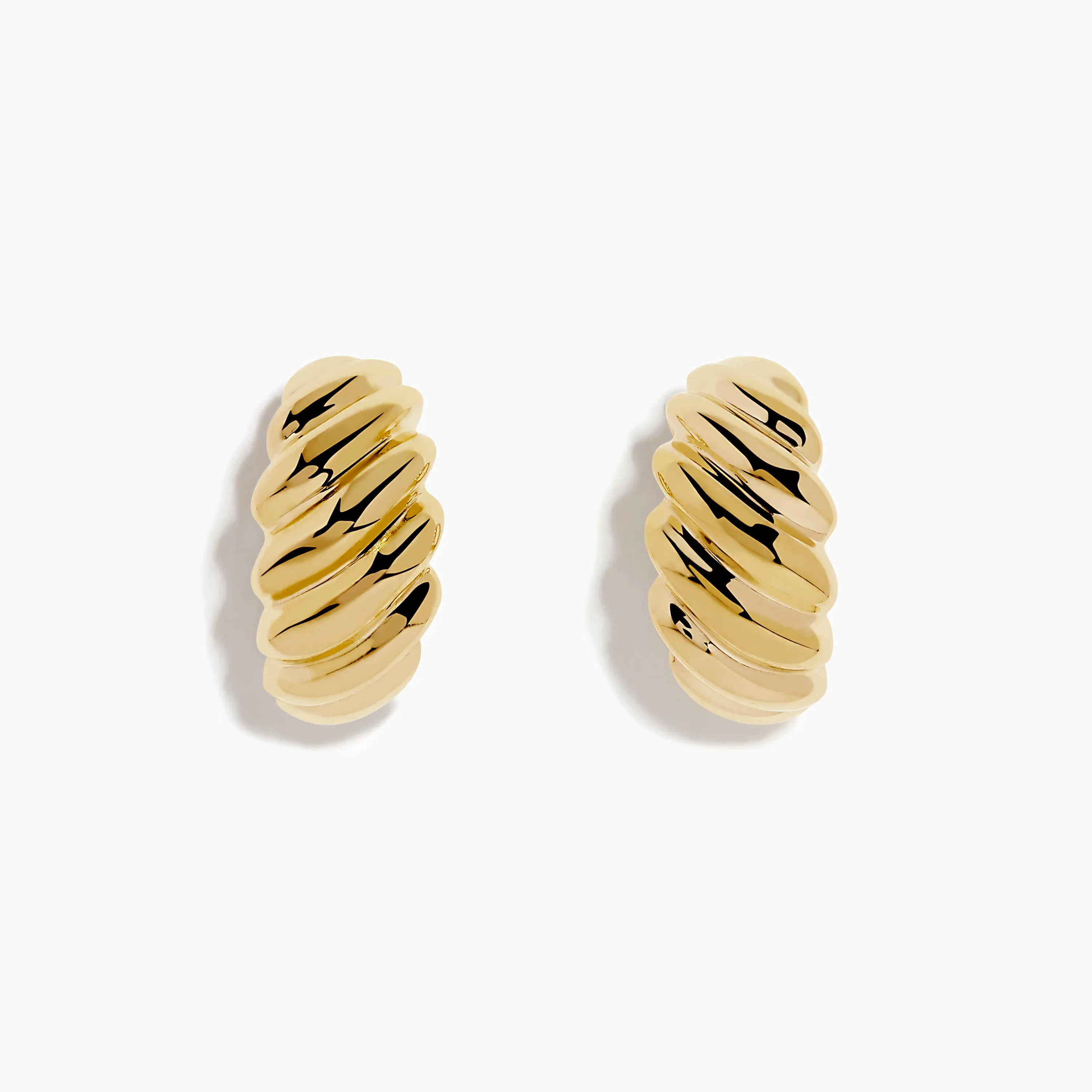 14K Yellow Gold Croissant Huggie Earrings sold by Effy