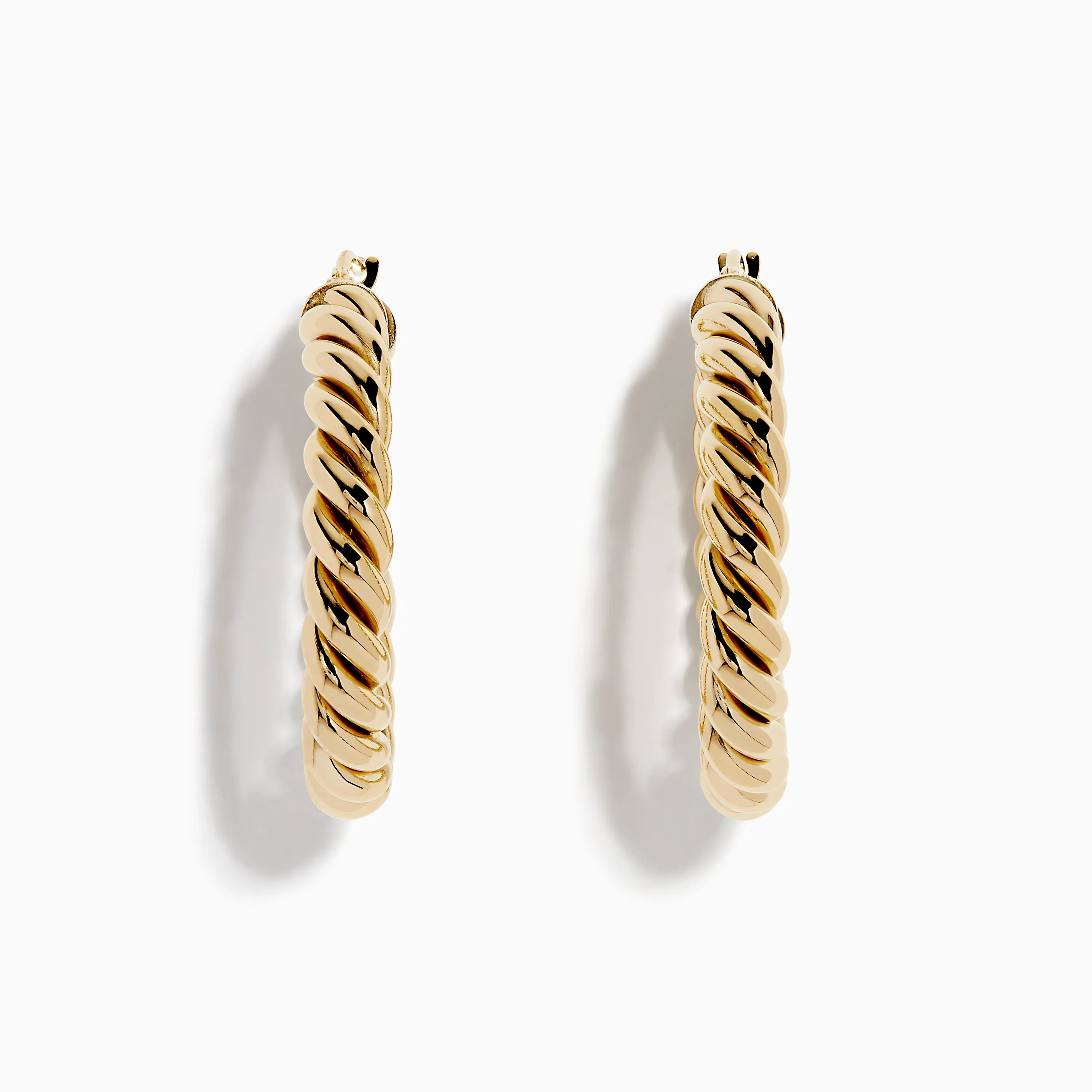 14K Yellow Gold Twisted Tube Hoops sold by Effy