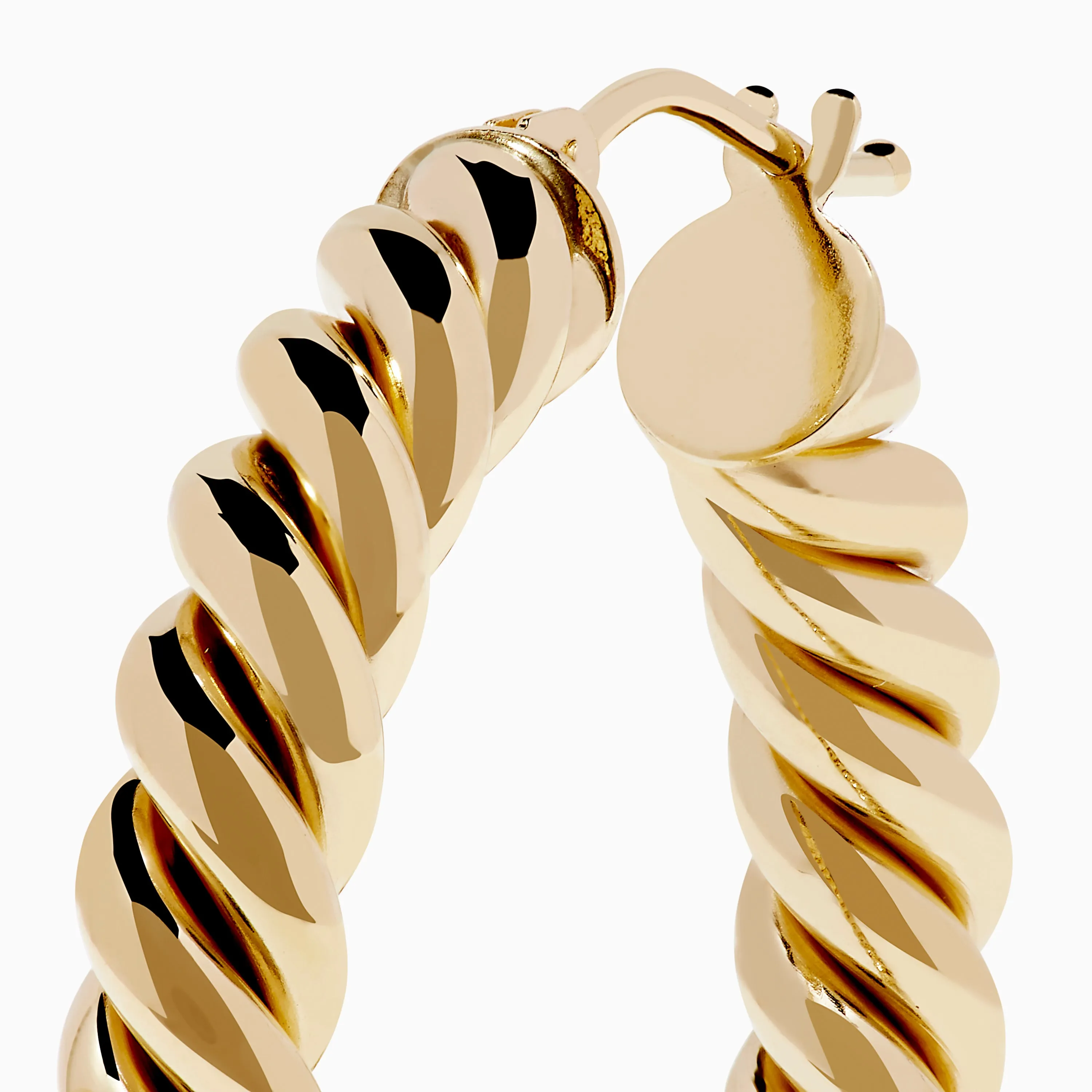 14K Yellow Gold Twisted Tube Hoops sold by Effy product image thumbnail 2