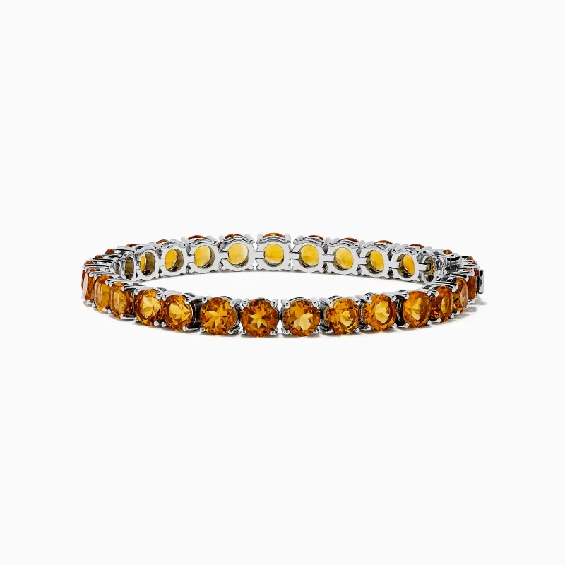 925 Sterling Silver Citrine Bracelet sold by Effy