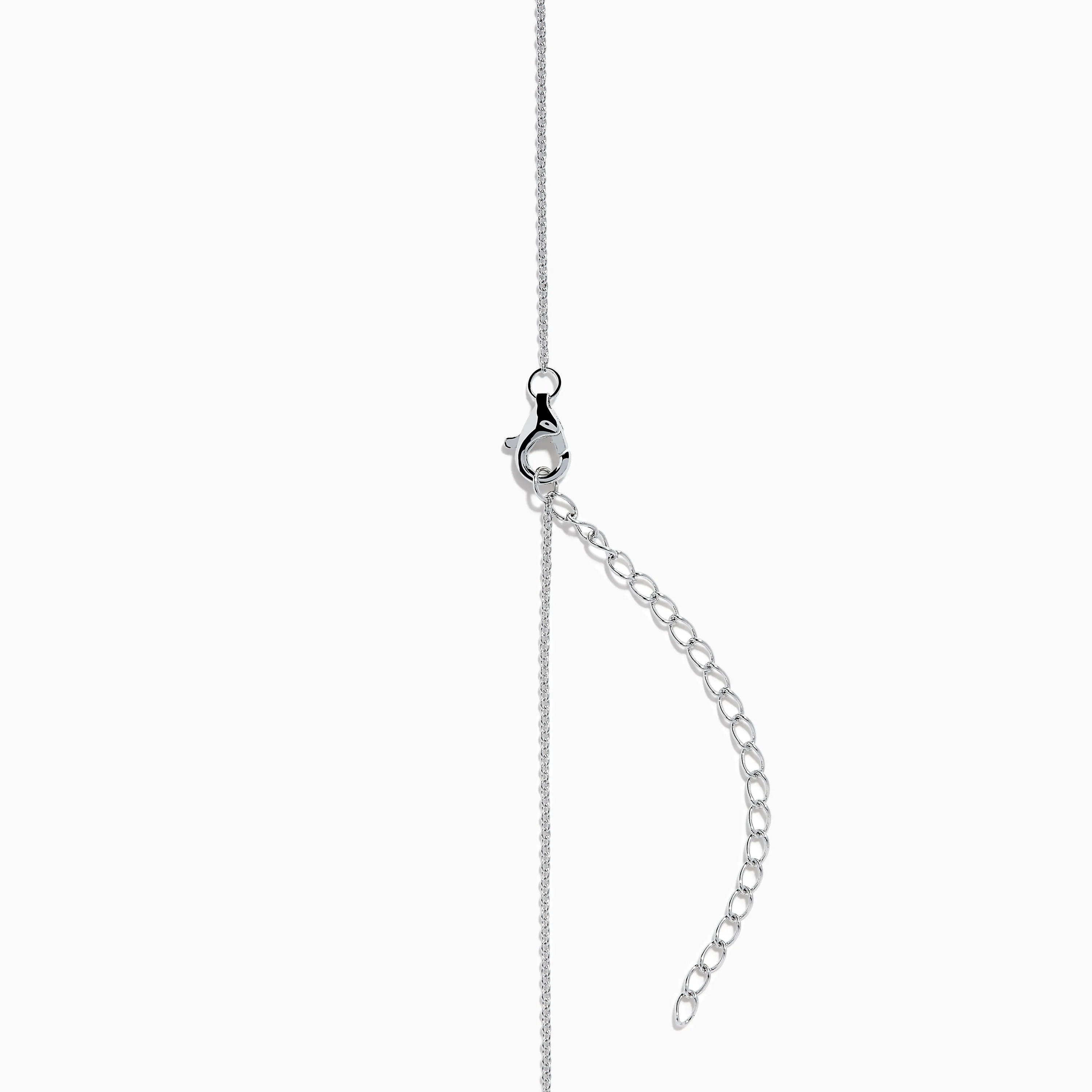 Nahla 14K White Gold Step Cut AAA Tanzanite and Diamond Halo Pendant sold by Effy product image thumbnail 5