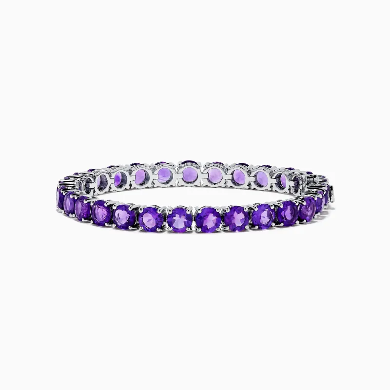 925 Sterling Silver Purple Amethyst Bracelet sold by Effy