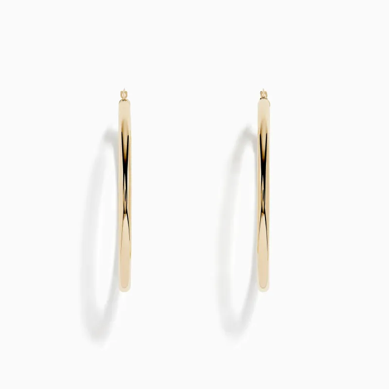 14K Yellow Gold Large Tube Hoop Earrings sold by Effy