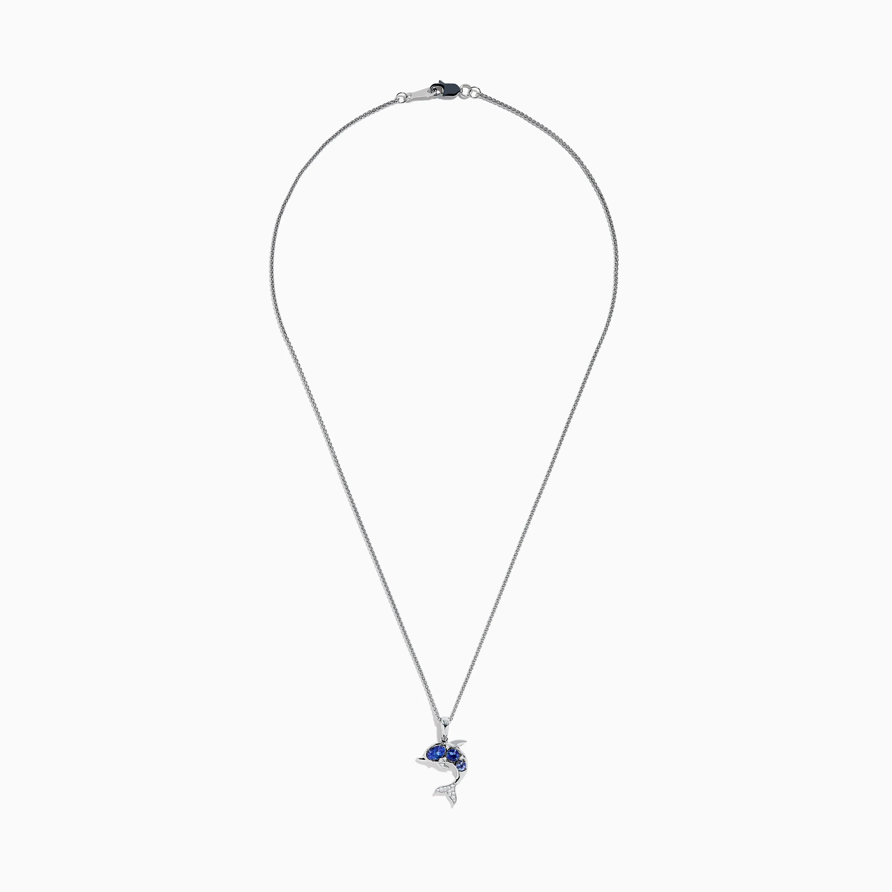 925 Silver Tanzanite and Diamond Dolphin Pendant sold by Effy product image thumbnail 2