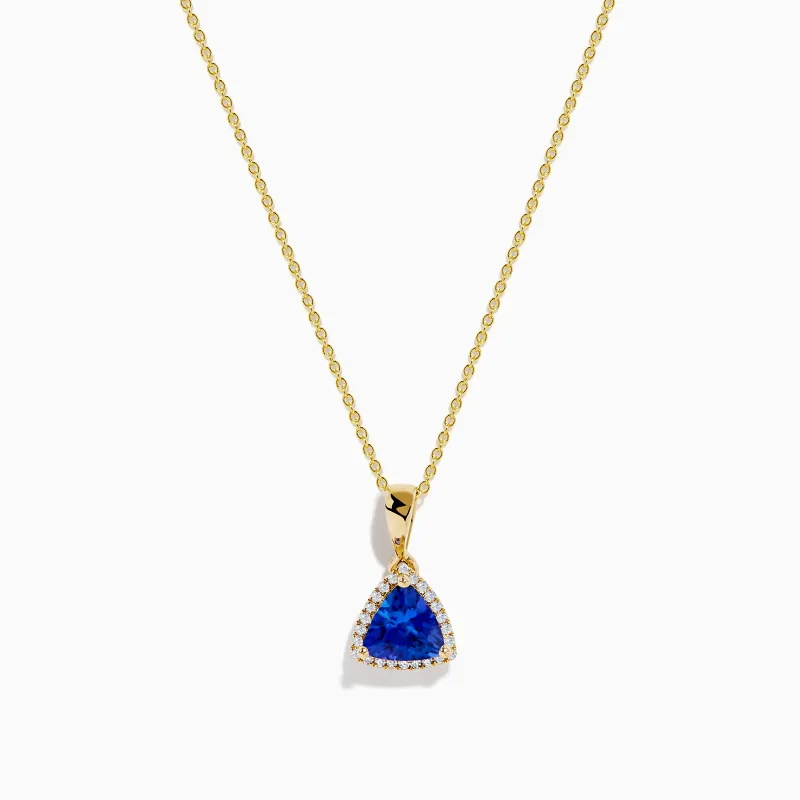 Nahla Siri 14K Yellow Gold Tanzanite and Diamond Pendant sold by Effy