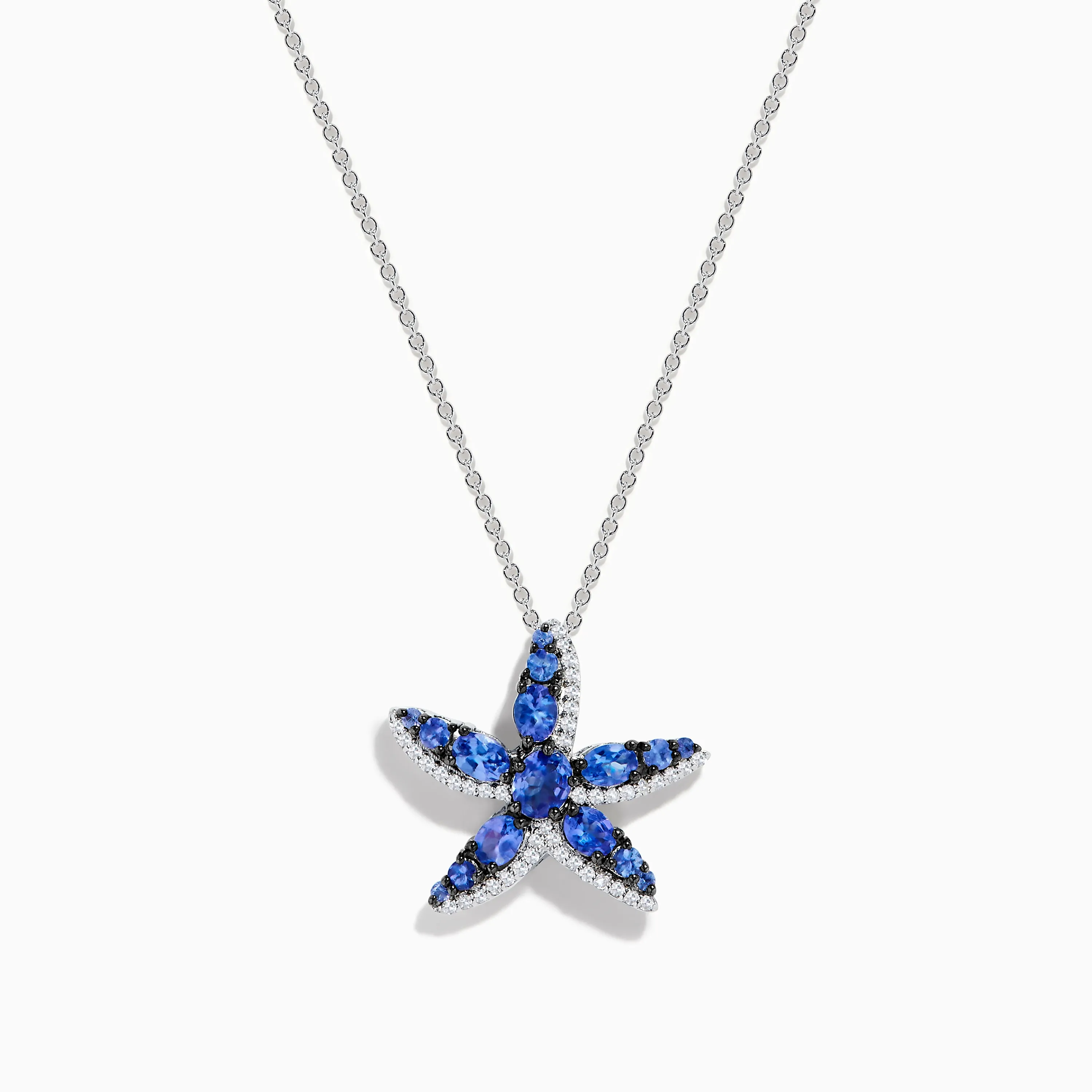 925 Silver Tanzanite and Diamond Starfish Pendant sold by Effy