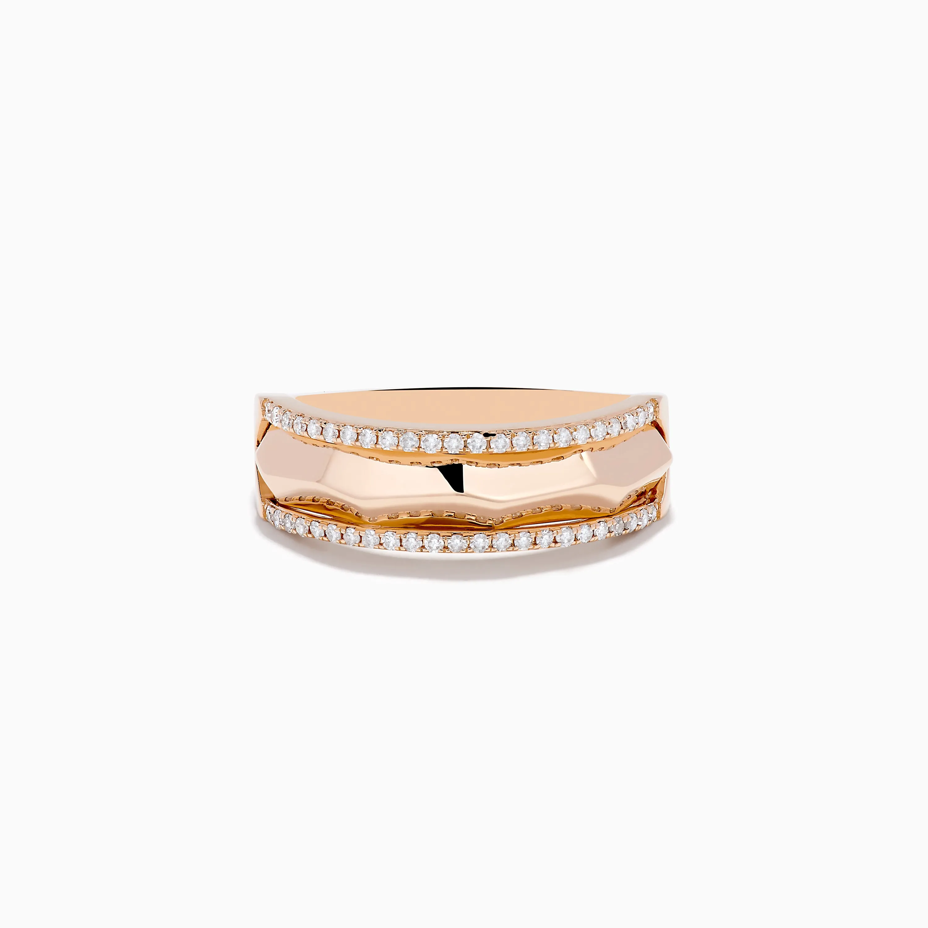 Pave Rose 14K Gold Diamond Band Ring sold by Effy