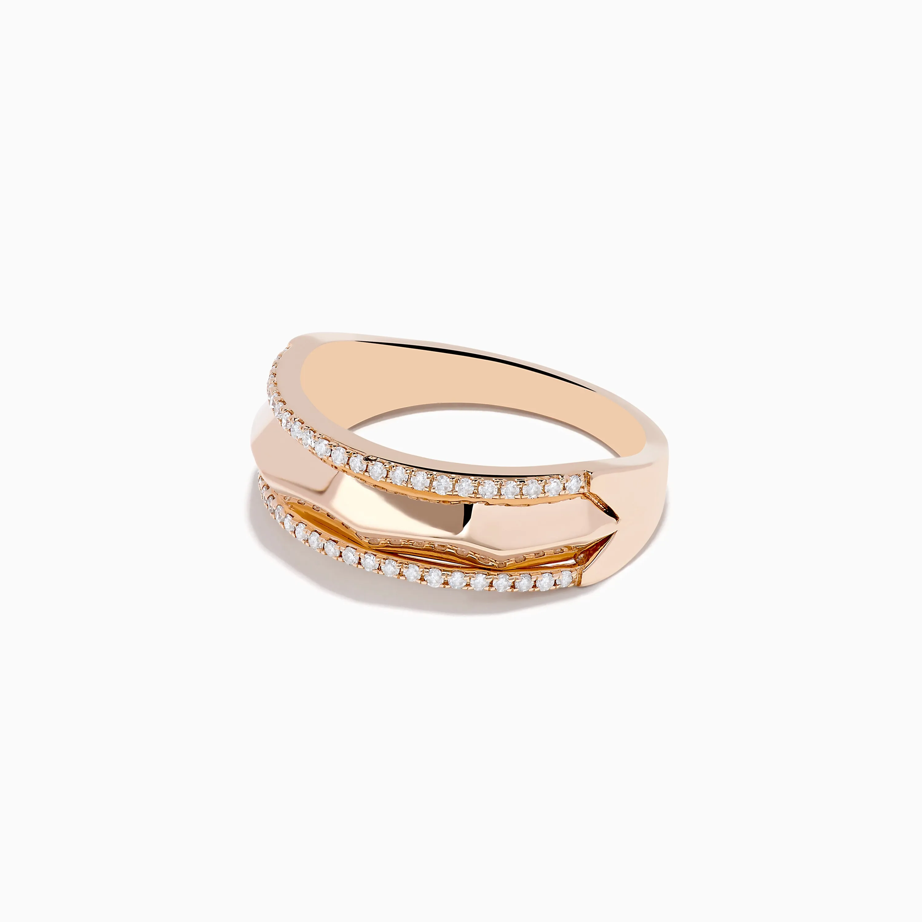 Pave Rose 14K Gold Diamond Band Ring sold by Effy product image thumbnail 2