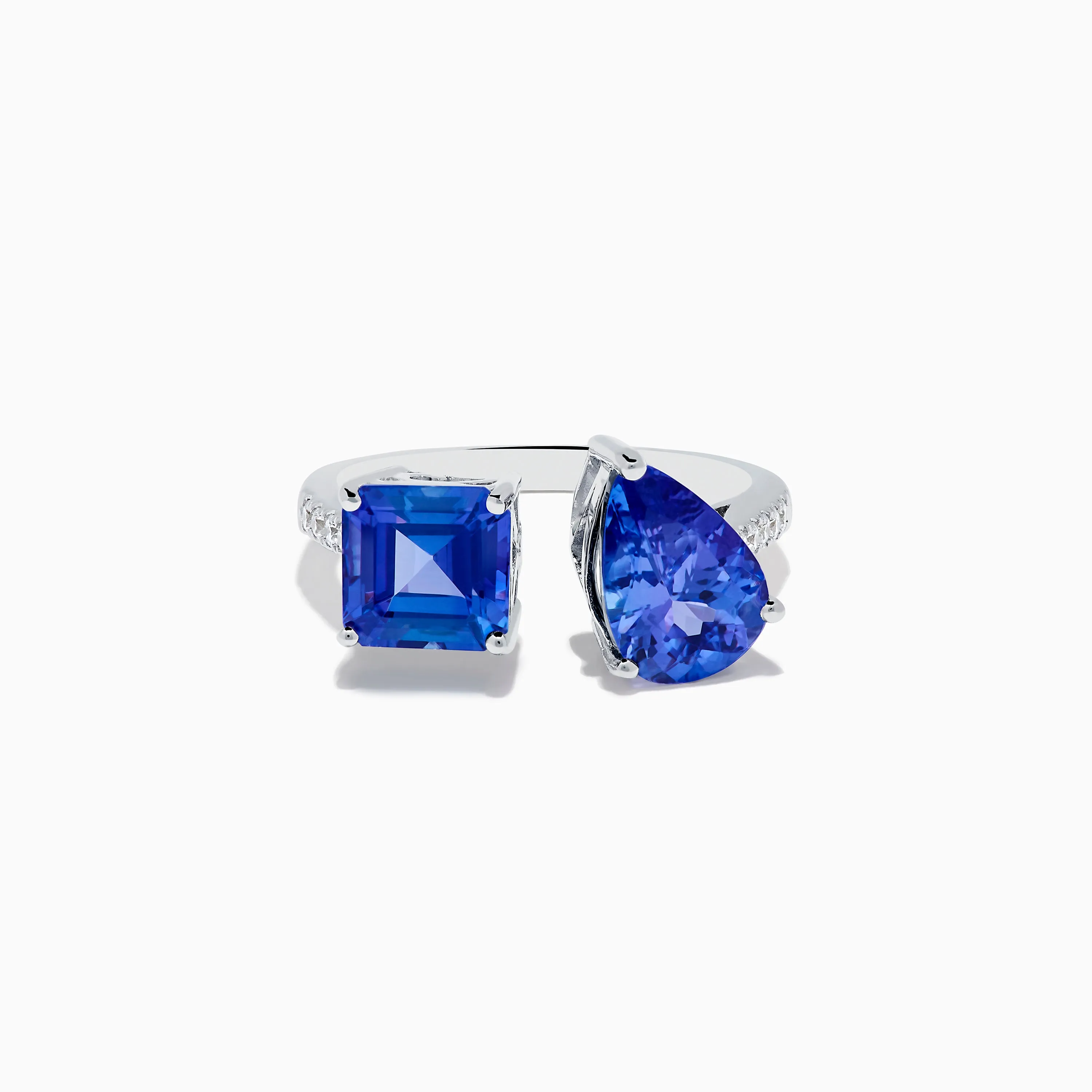 Nahla Siri 14K White Gold Tanzanite and Diamond Toi Et Moi Ring sold by Effy