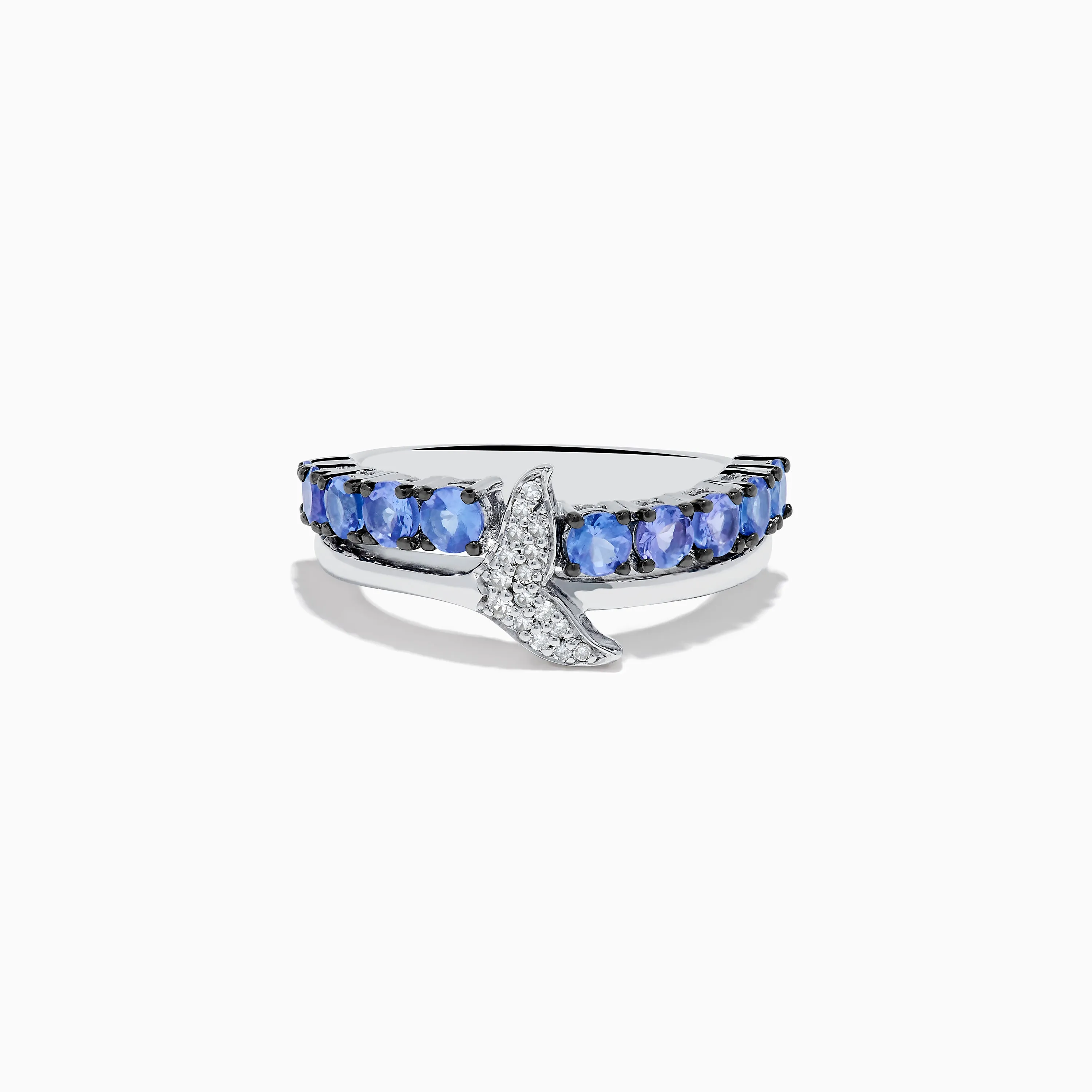 925 Sterling Silver Tanzanite and Diamond Fin Ring sold by Effy