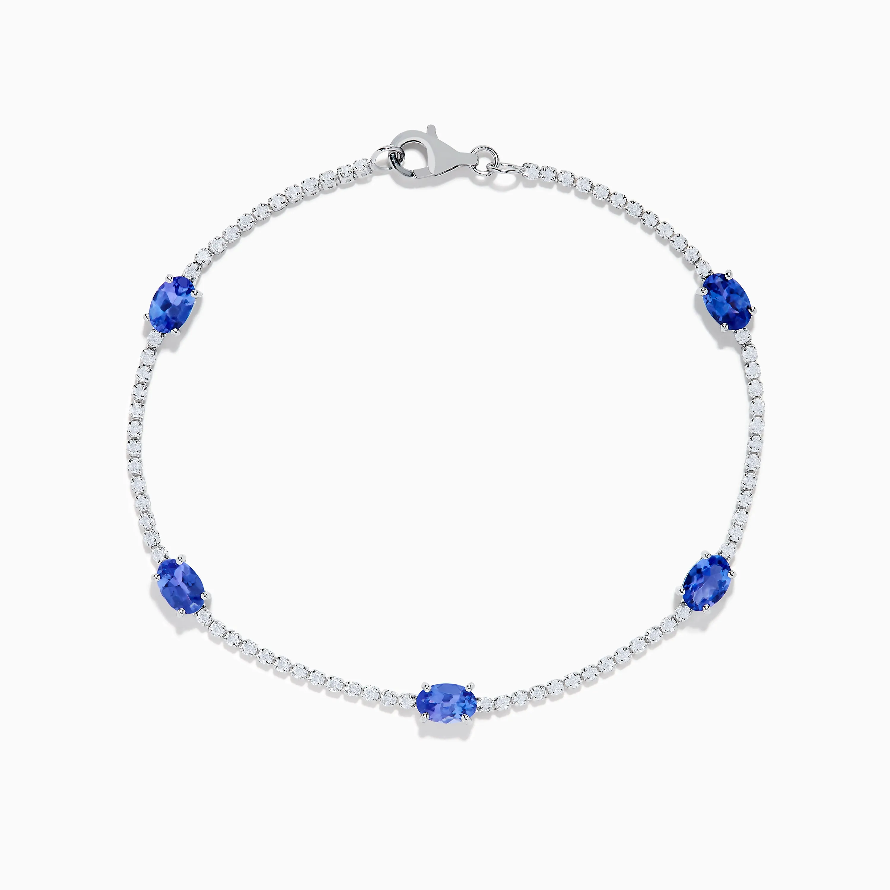 Nahla Siri 14K White Gold Tanzanite and Diamond Tennis Bracelet sold by Effy