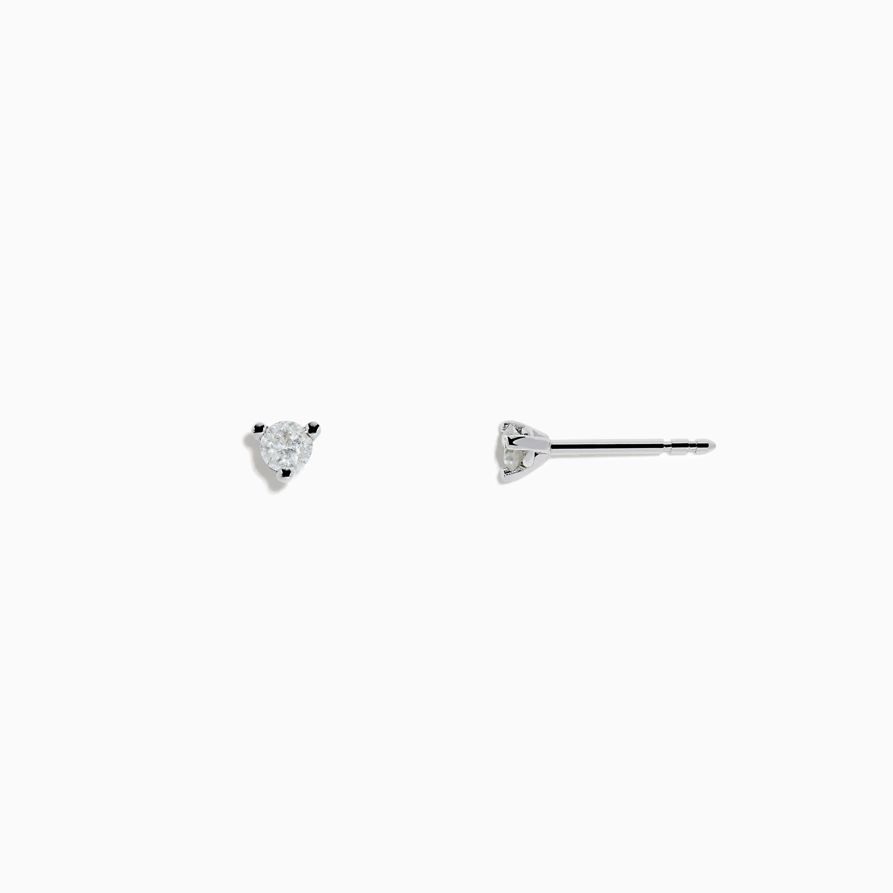 14 Karat White Gold Diamond Stud Earrings with 0.15TCW Round Diamonds sold by Effy product image thumbnail 2