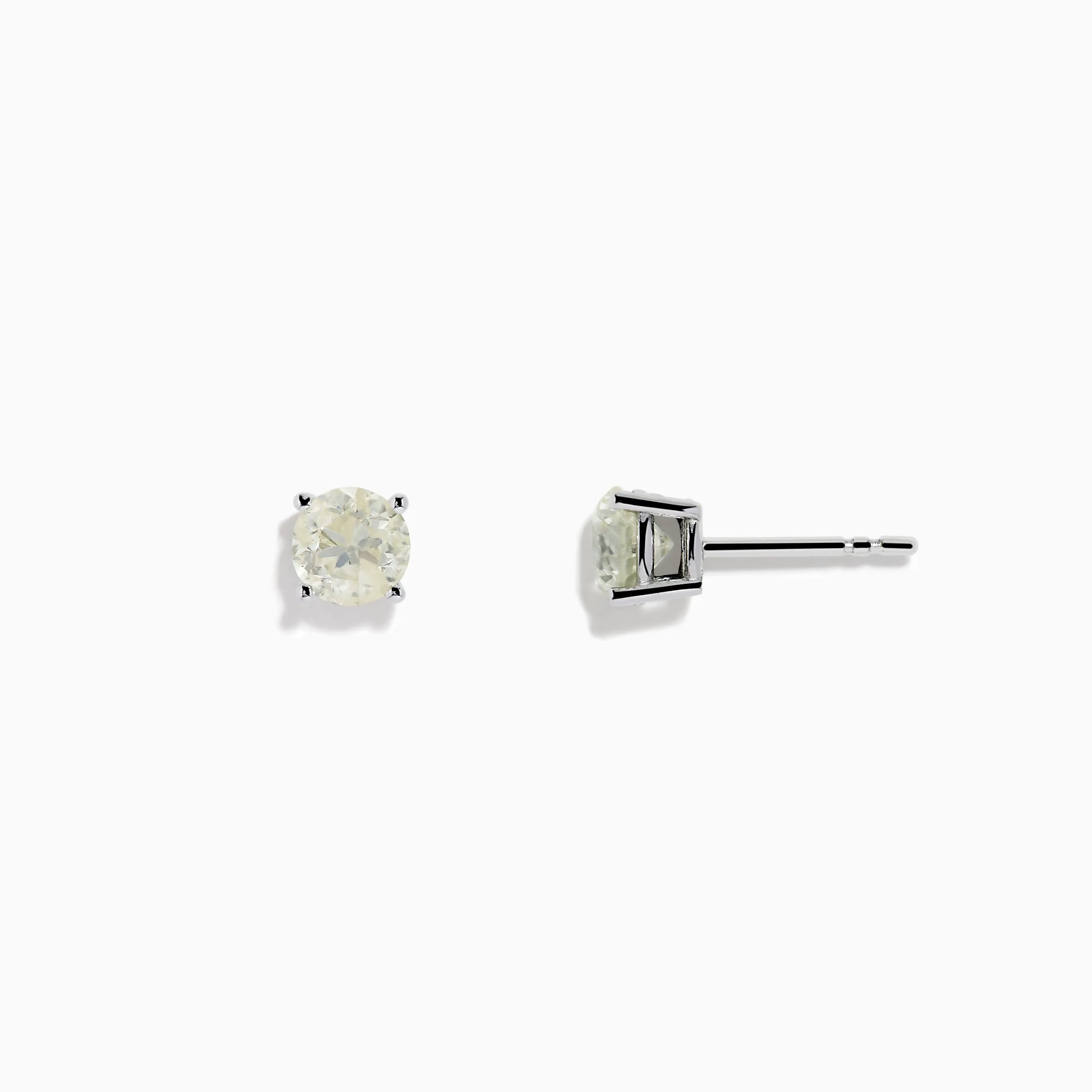 14 Karat White Gold Diamond Stud Earrings with 1.50TCW Round Diamonds sold by Effy product image thumbnail 2