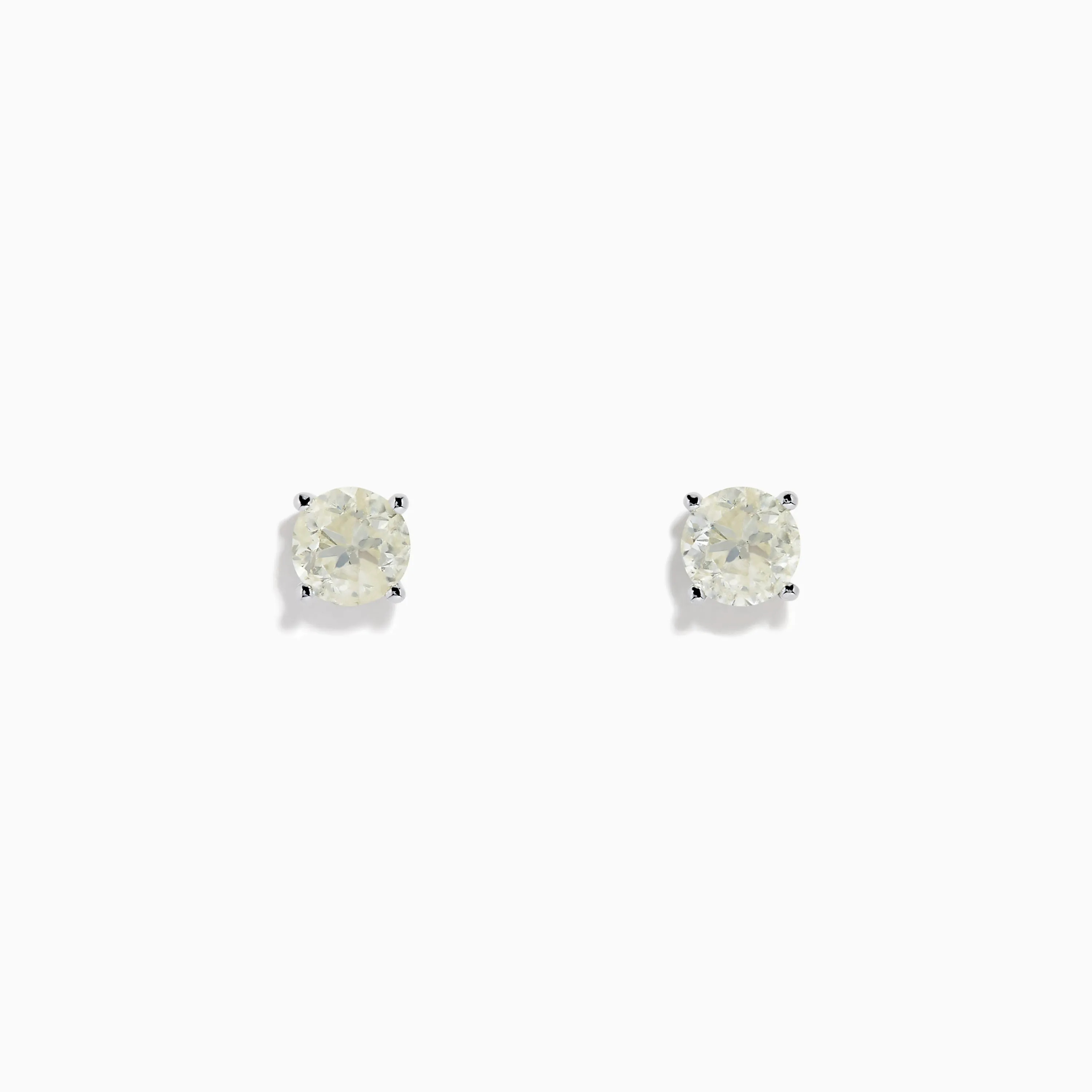 14 Karat White Gold Diamond Stud Earrings with 1.50TCW Round Diamonds sold by Effy