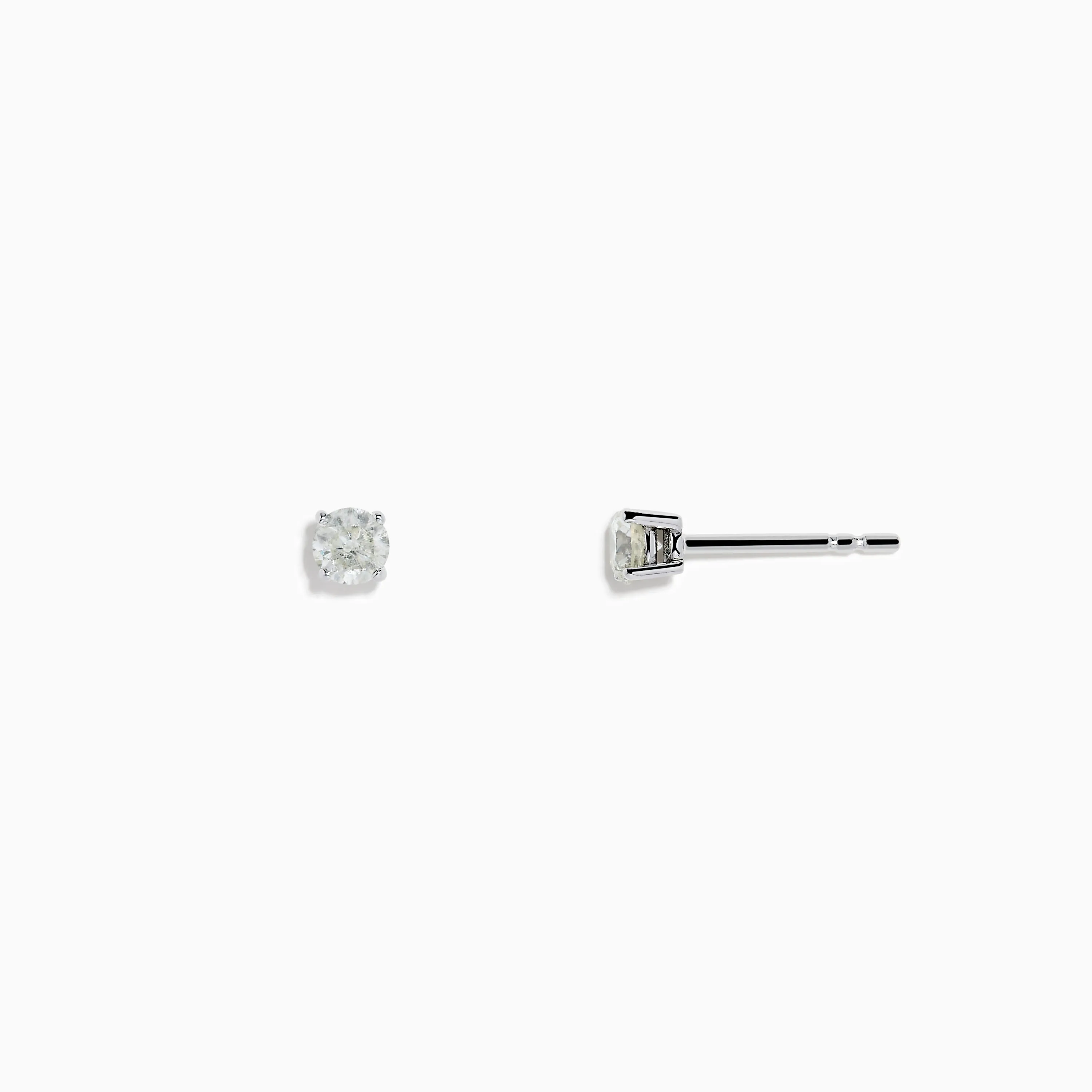 14 Karat White Gold Diamond Stud Earrings with 0.33TCW Round Diamonds sold by Effy product image thumbnail 2
