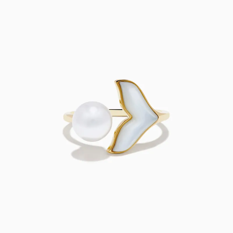 14K Yellow Gold Fresh Water Pearl and Mother Of Pearl Ring sold by Effy