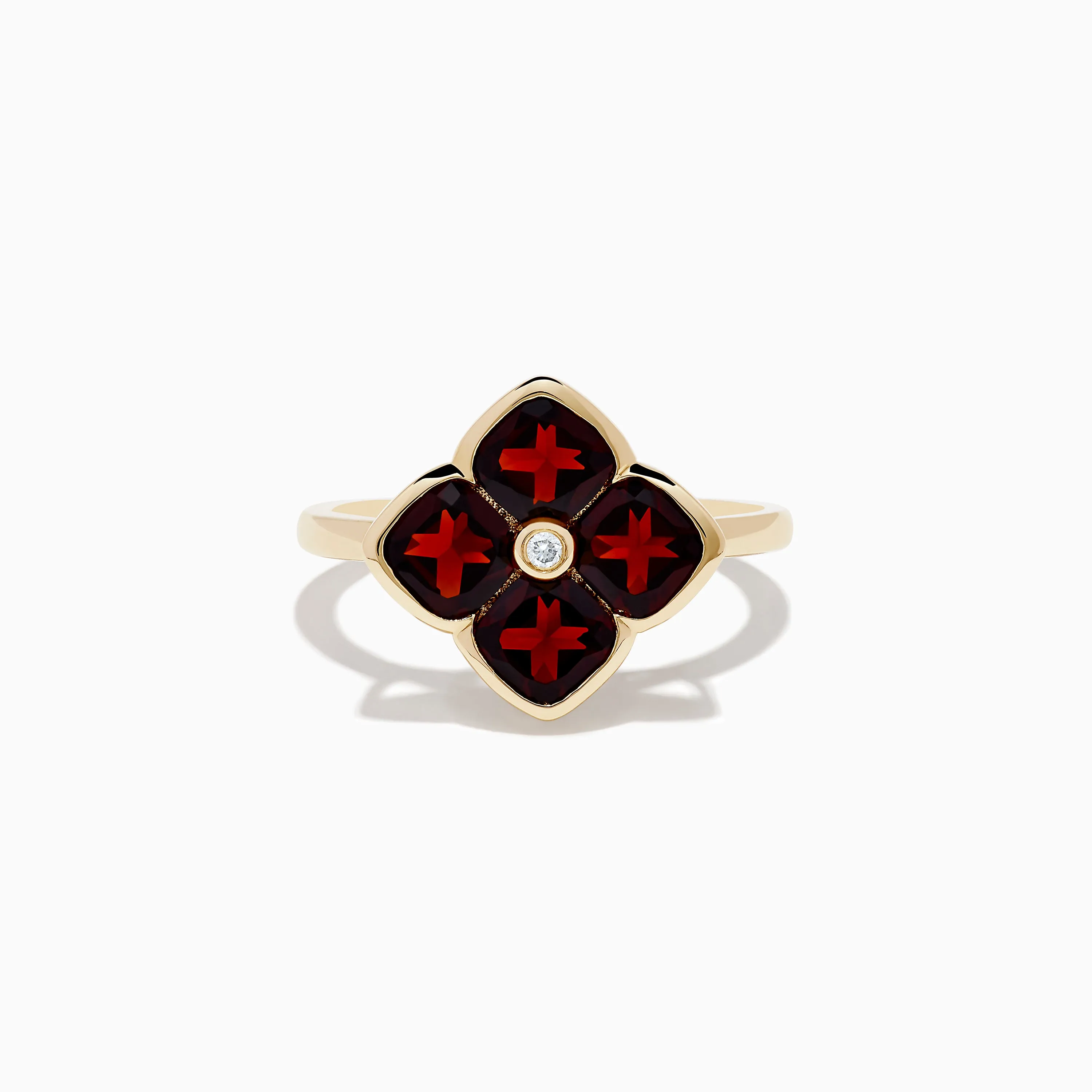 14K Yellow Gold Garnet and Diamond Ring sold by Effy