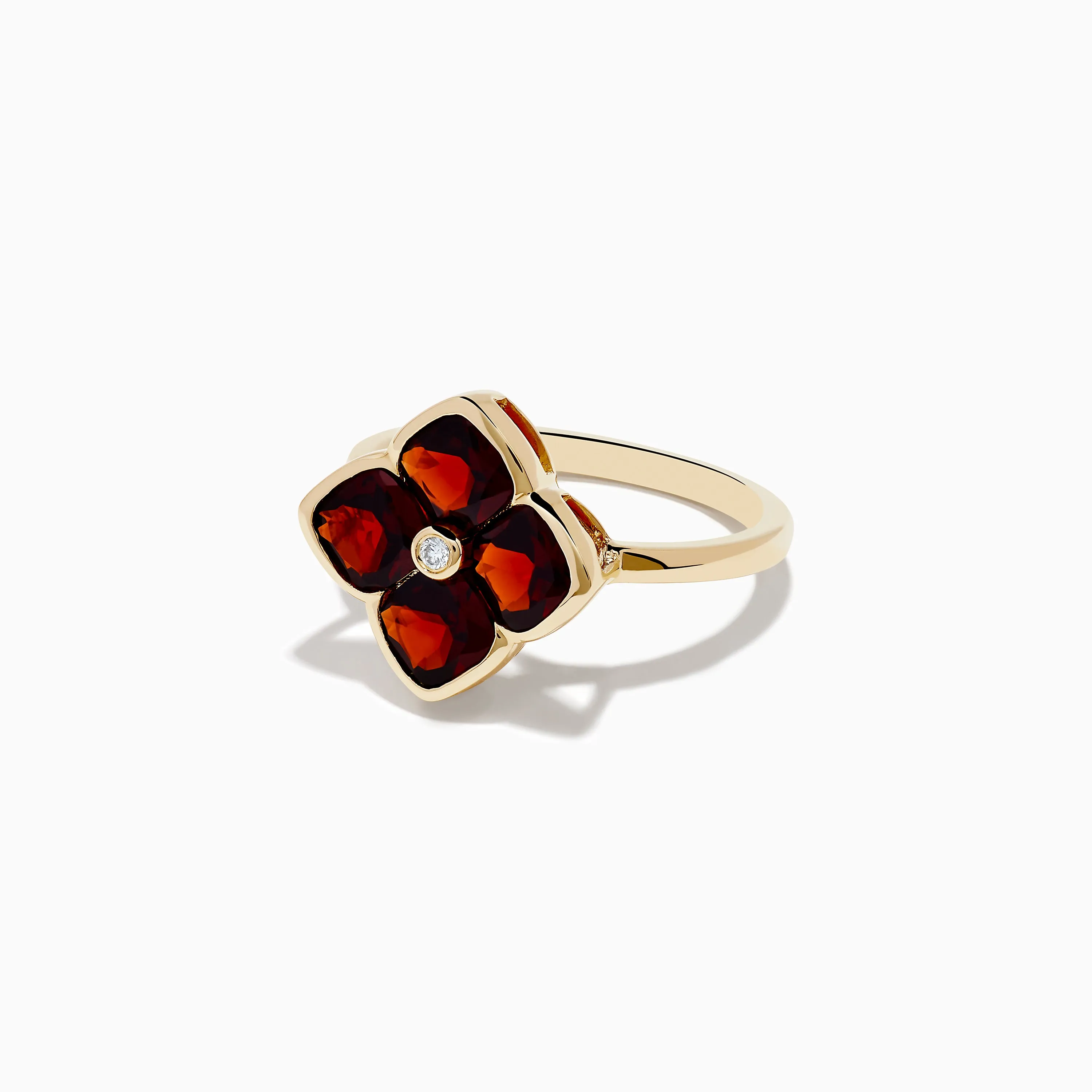 14K Yellow Gold Garnet and Diamond Ring sold by Effy product image thumbnail 2