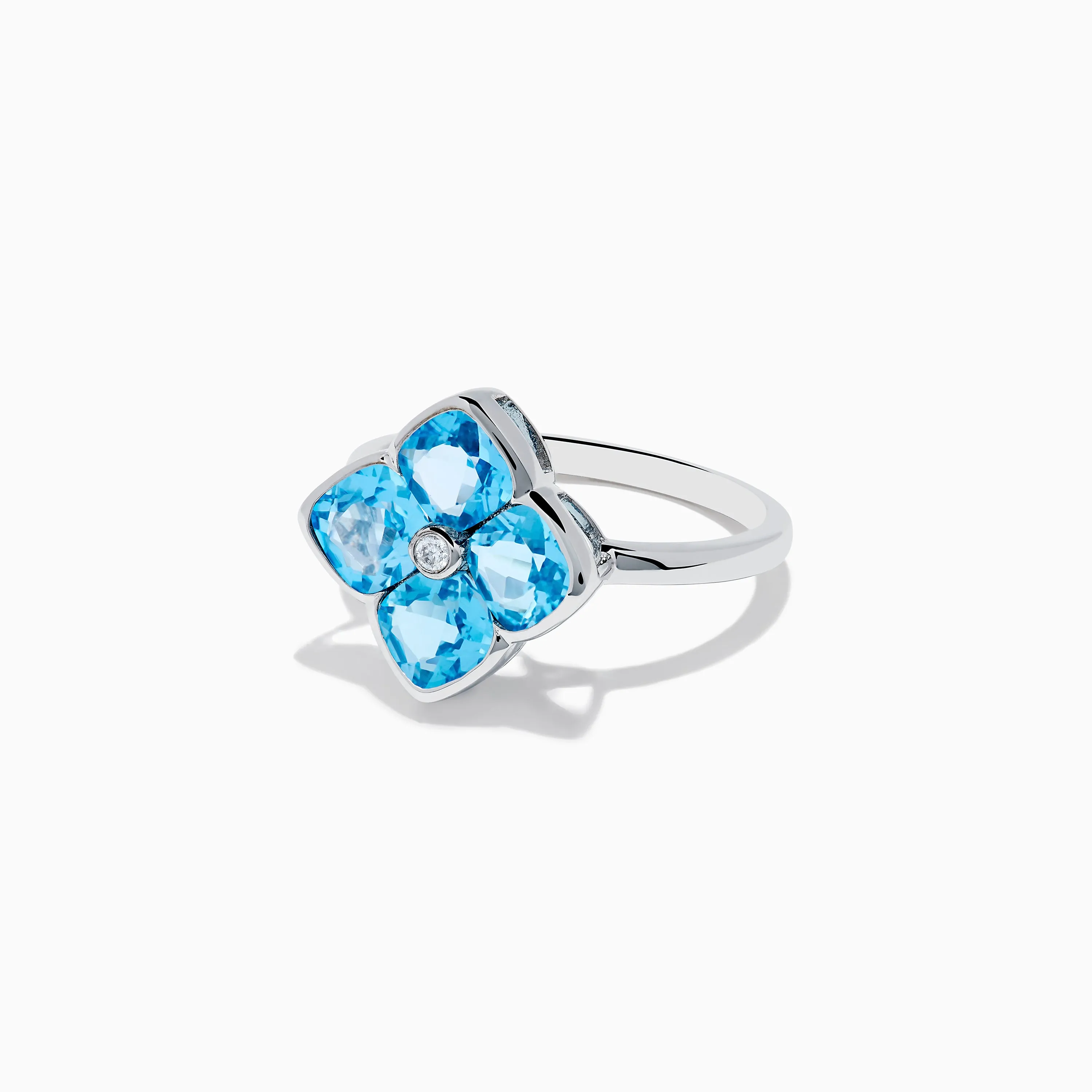 Ocean Bleu 14K White Gold Blue Topaz and Diamond Ring sold by Effy product image thumbnail 2