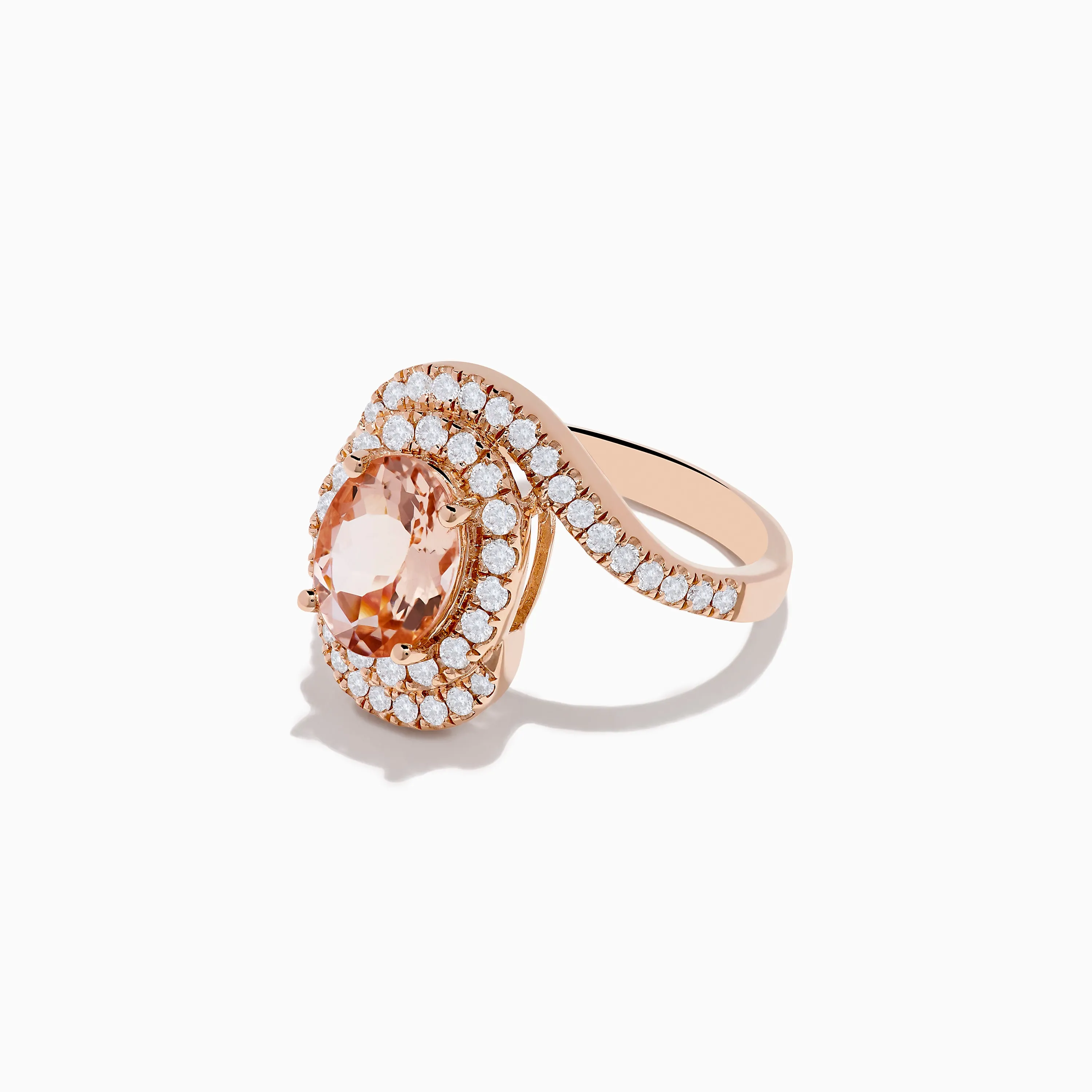 14K Rose Gold Morganite and Diamond Ring sold by Effy product image thumbnail 2