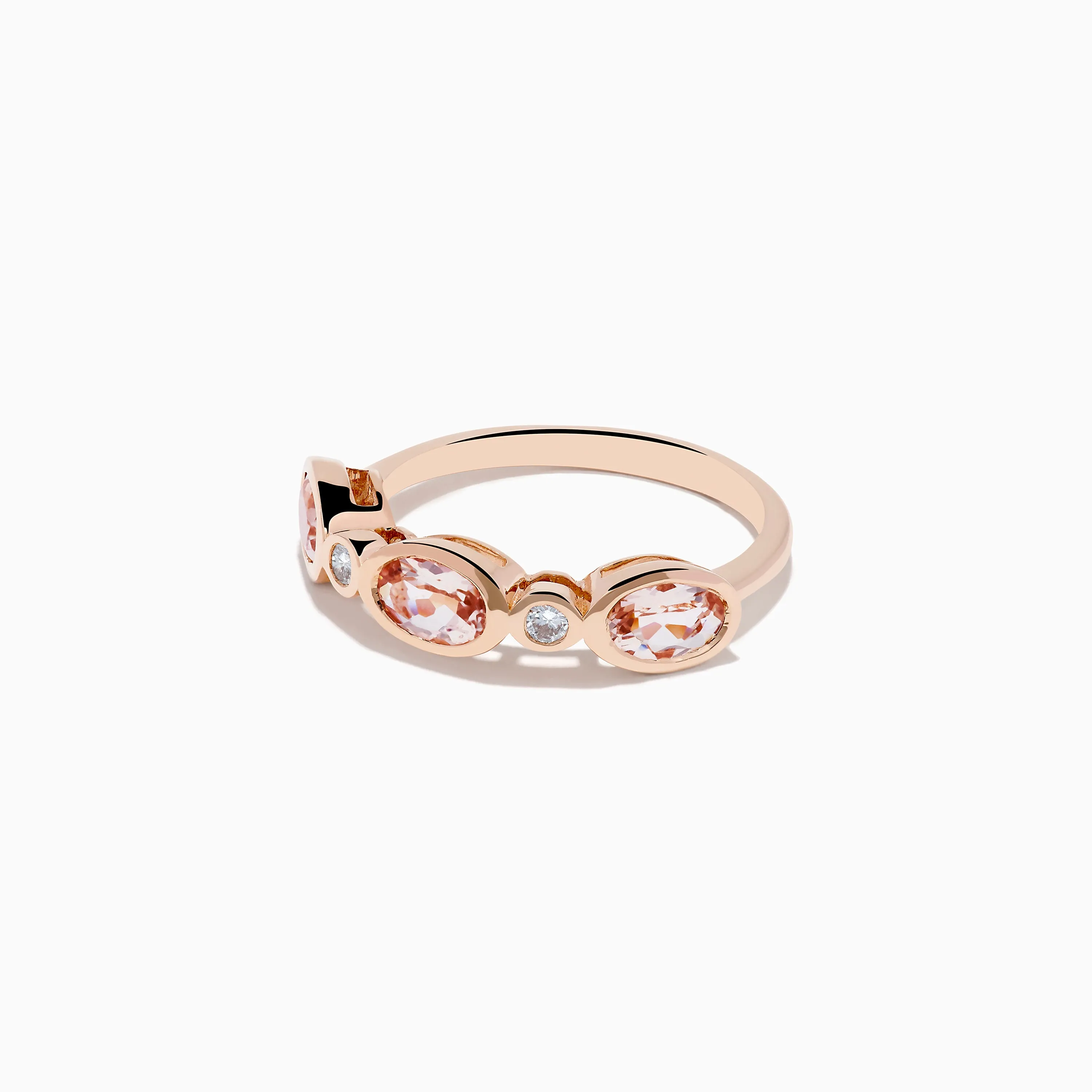 14K Rose Gold Morganite and Diamond Band Ring sold by Effy product image thumbnail 2