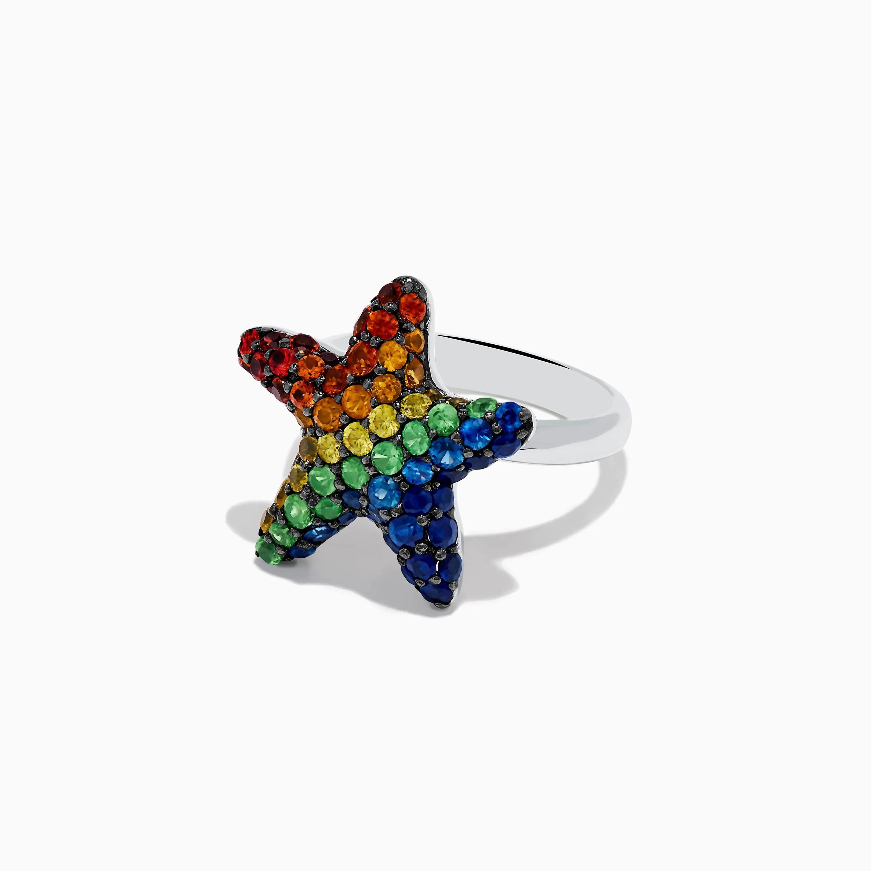 925 Sterling Silver Multi Color Sapphire Starfish Ring sold by Effy product image thumbnail 2