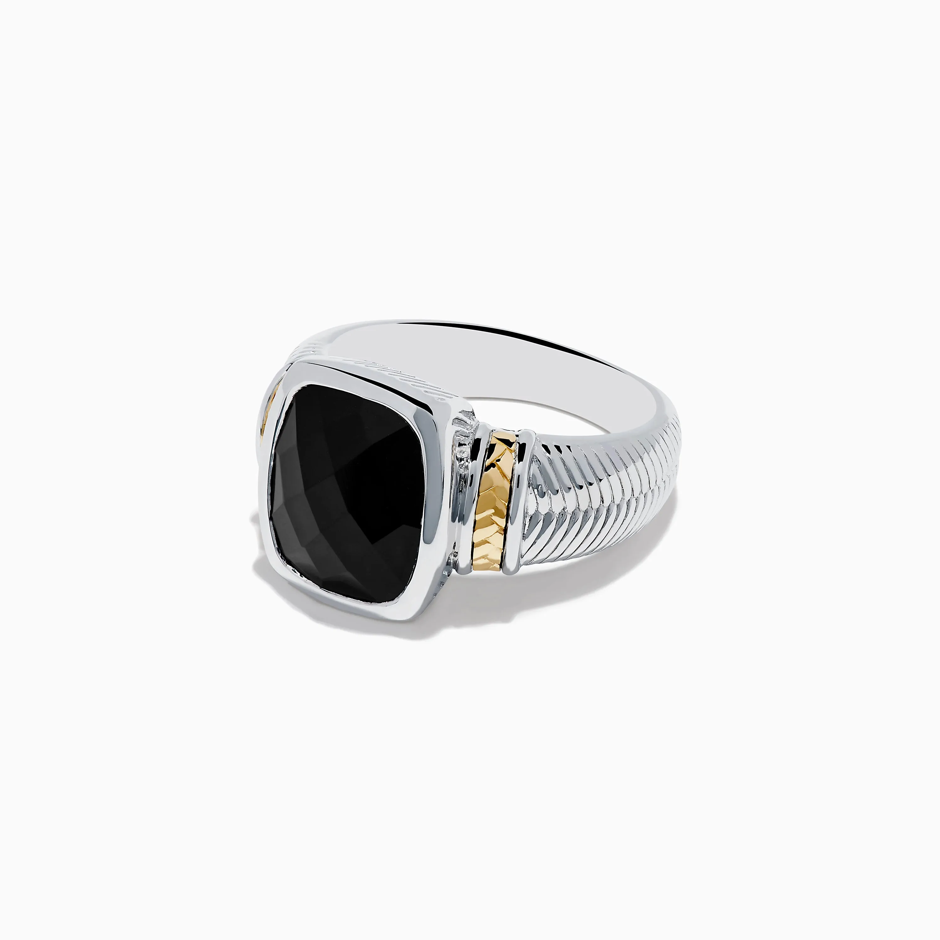 925 Sterling Silver and 14K Yellow Gold Onyx Ring sold by Effy product image thumbnail 2