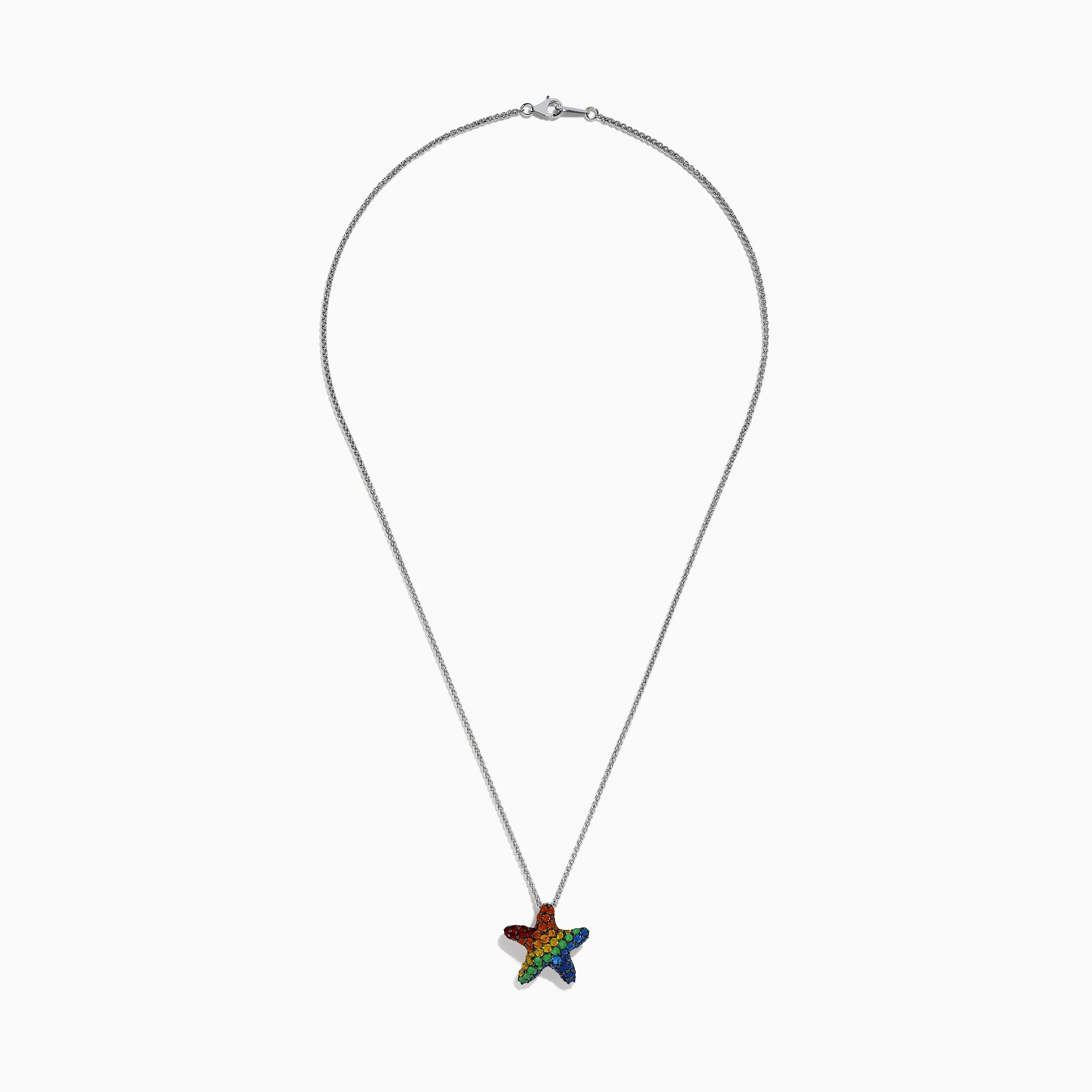 Splash 925 Sterling Silver Multi Color Sapphire Starfish Pendant sold by Effy product image thumbnail 2