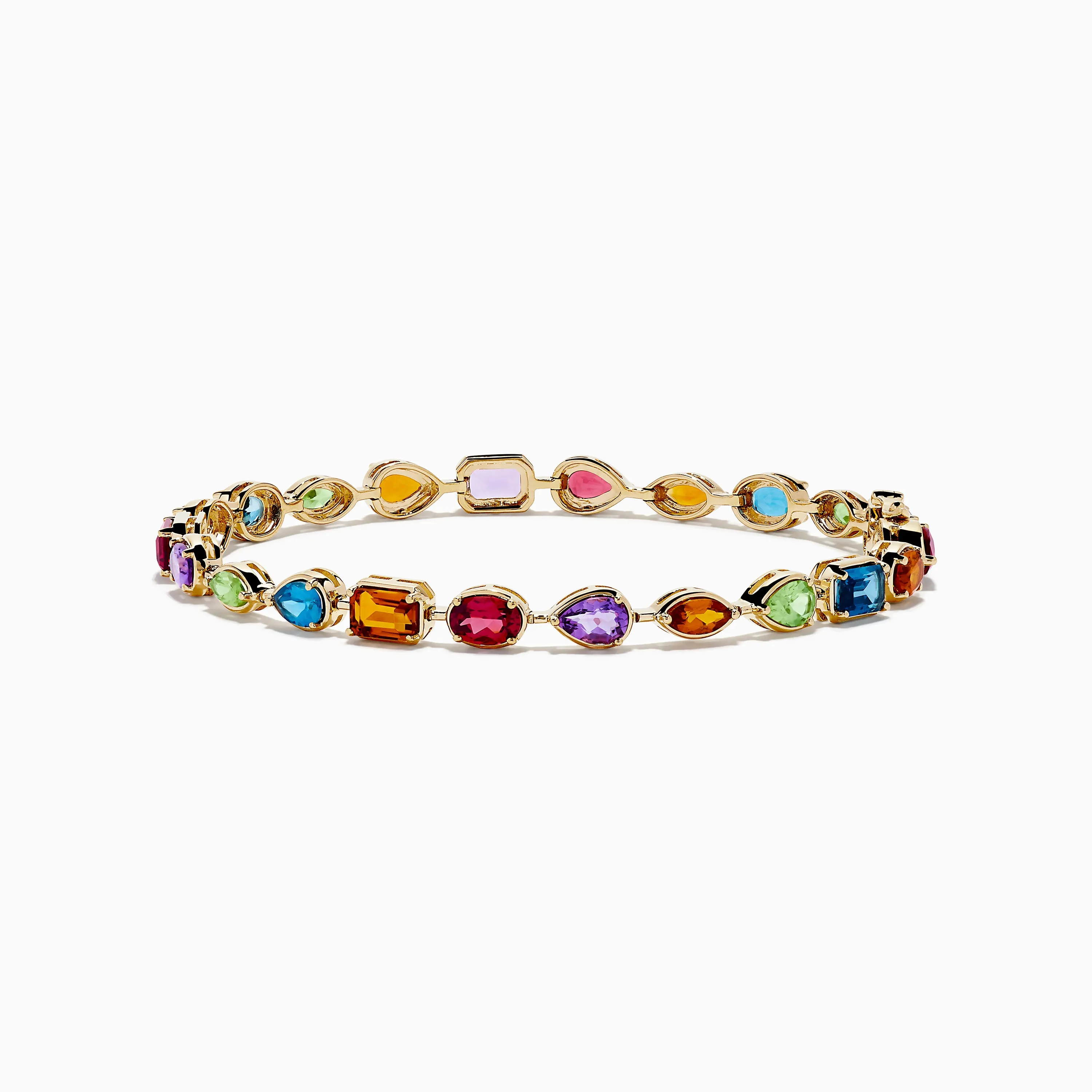 Mosaic 14K Yellow Gold Multi Color Gemstone Bracelet sold by Effy