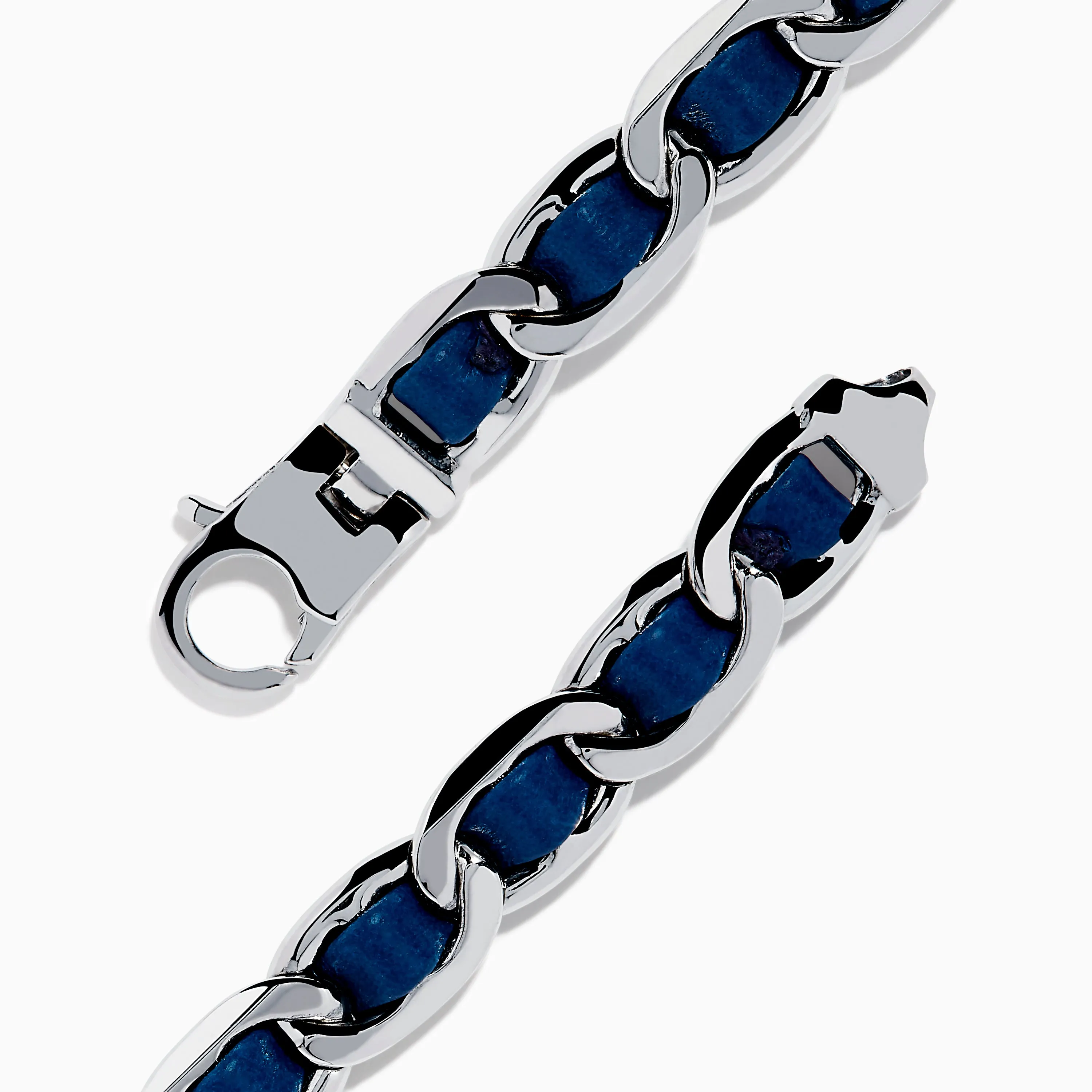 925 Sterling Silver Leather Bracelet sold by Effy product image thumbnail 2