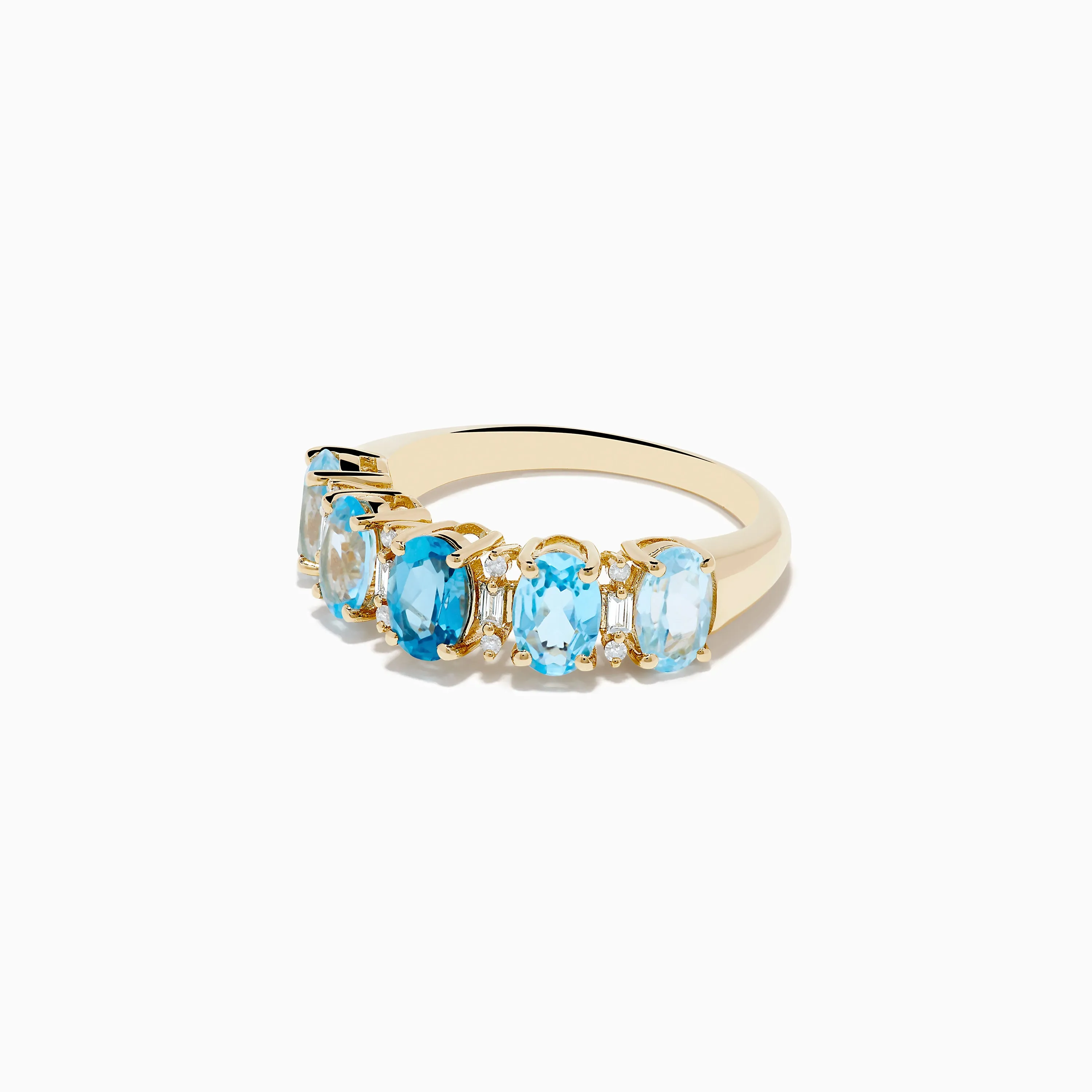 14K Yellow Gold London, Sky & Blue Topaz and Diamond Ombre Ring sold by Effy product image thumbnail 2