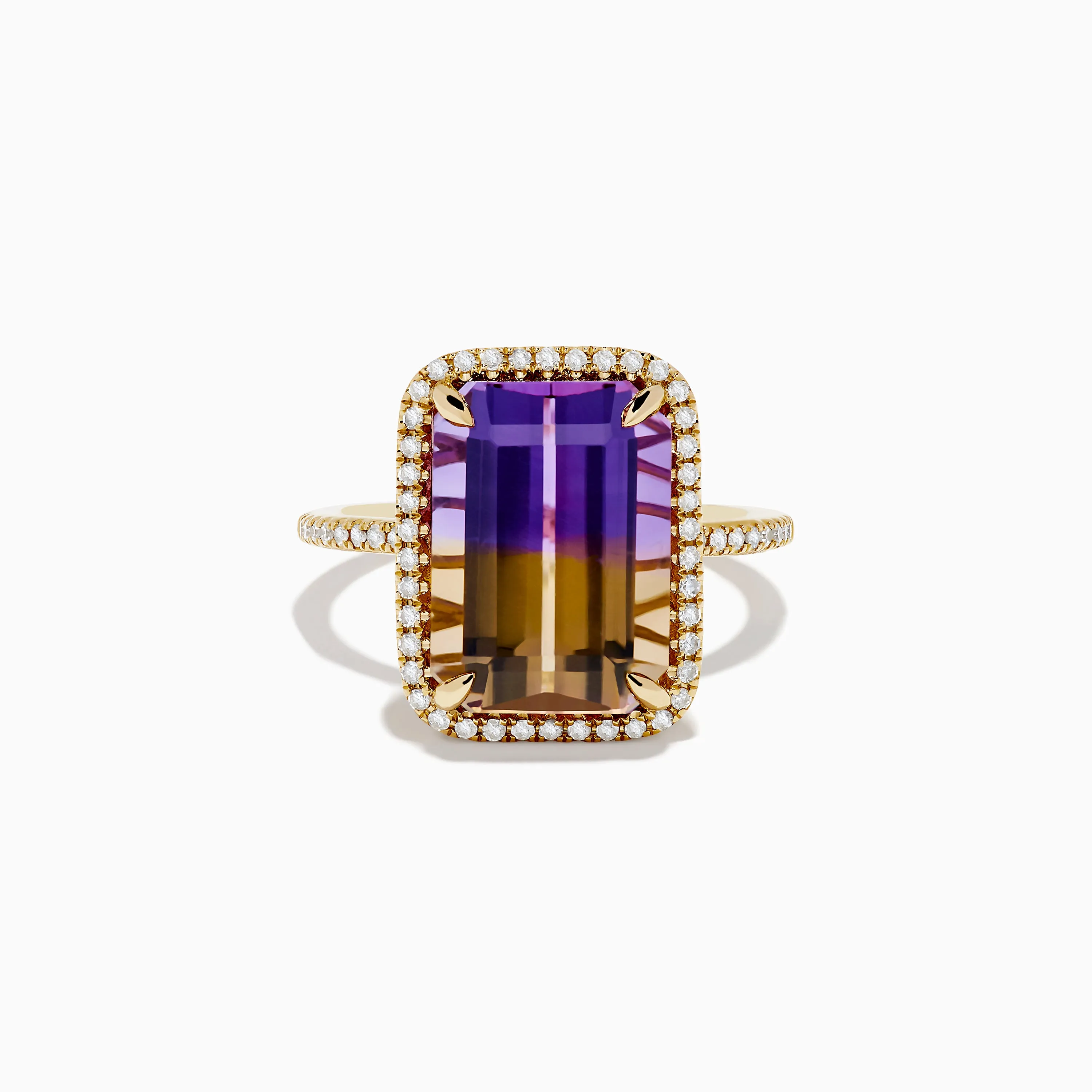 14K Yellow Gold Ametrine and Diamond Ring sold by Effy