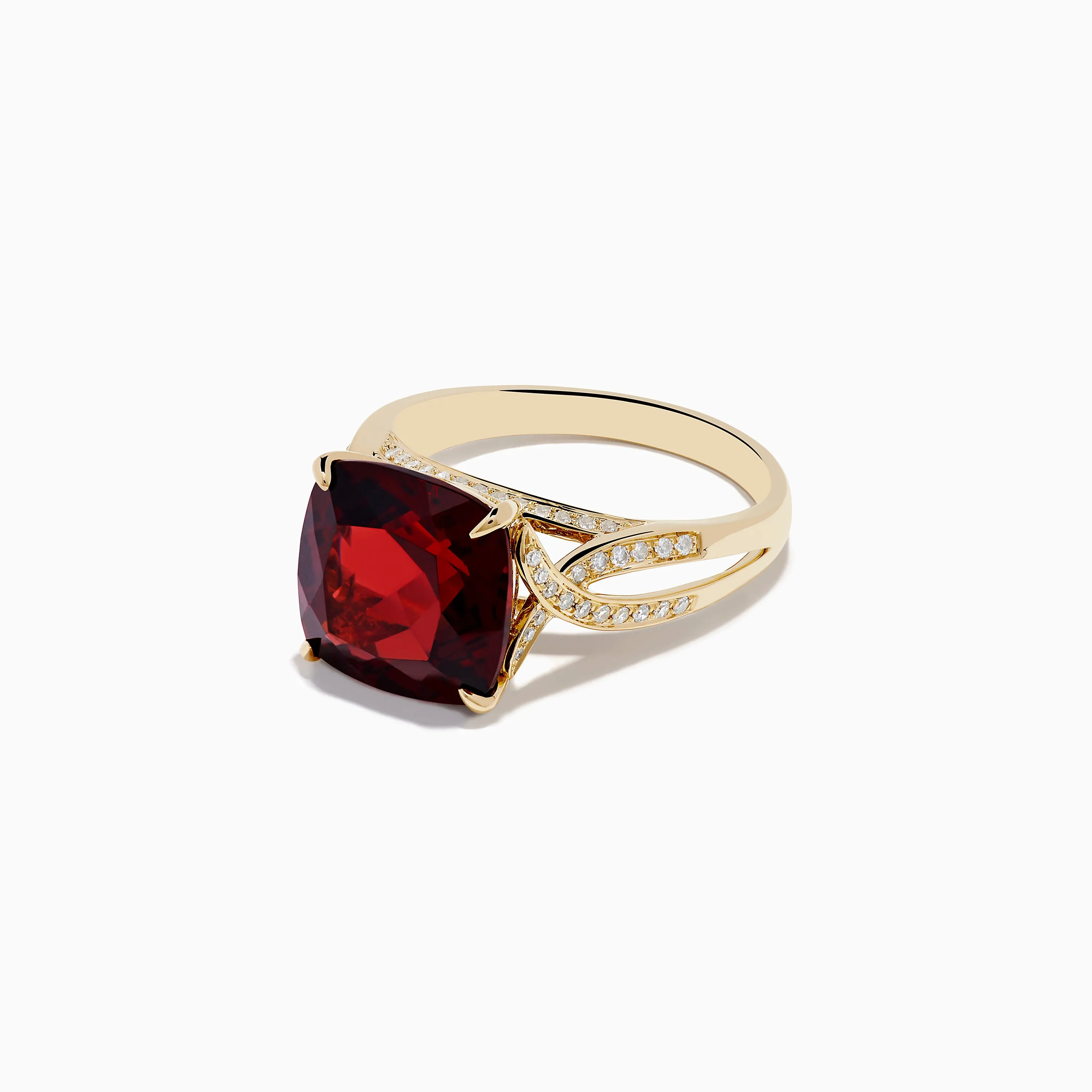 Bordeaux 14K Yellow Gold Garnet and Diamond Ring sold by Effy product image thumbnail 2