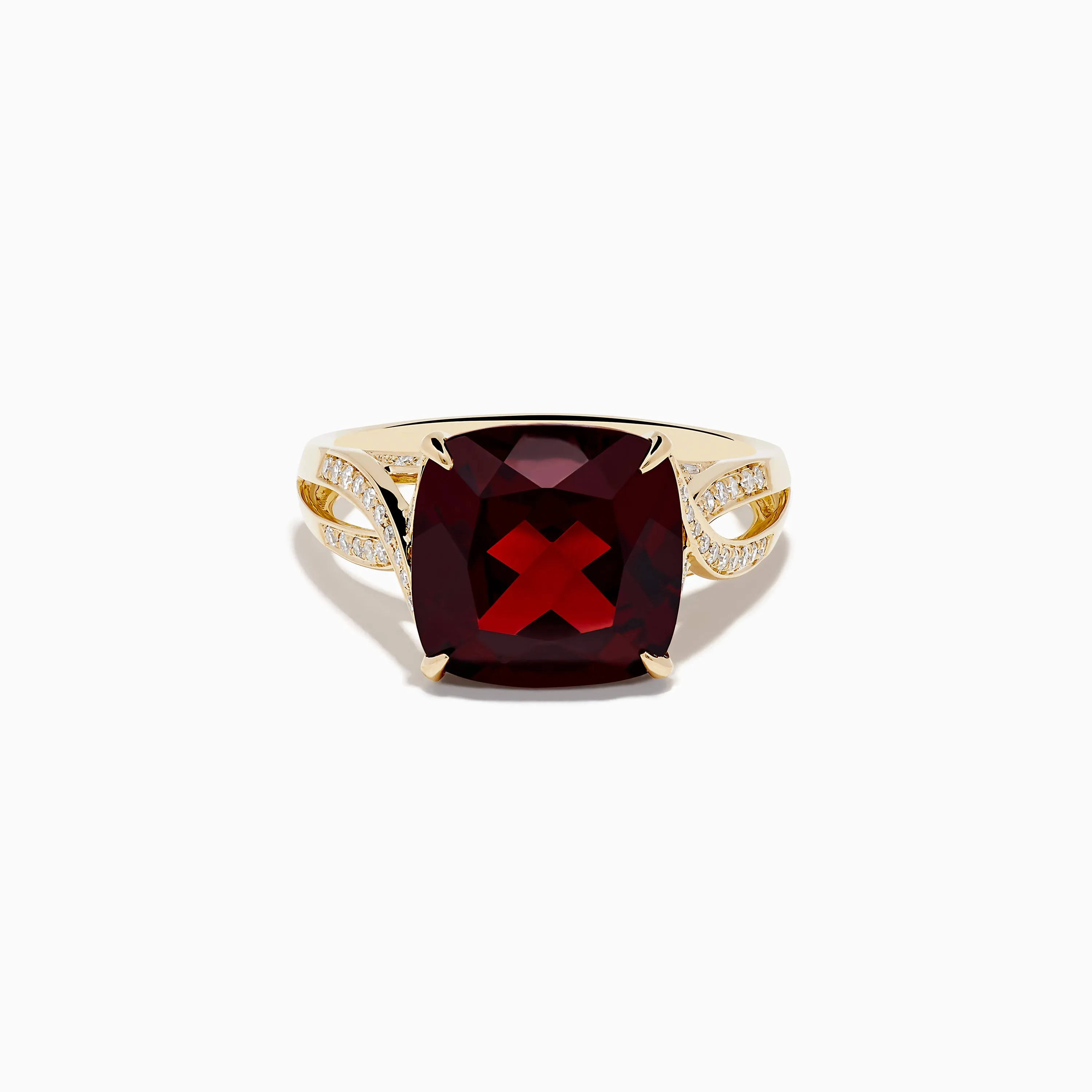 Bordeaux 14K Yellow Gold Garnet and Diamond Ring sold by Effy