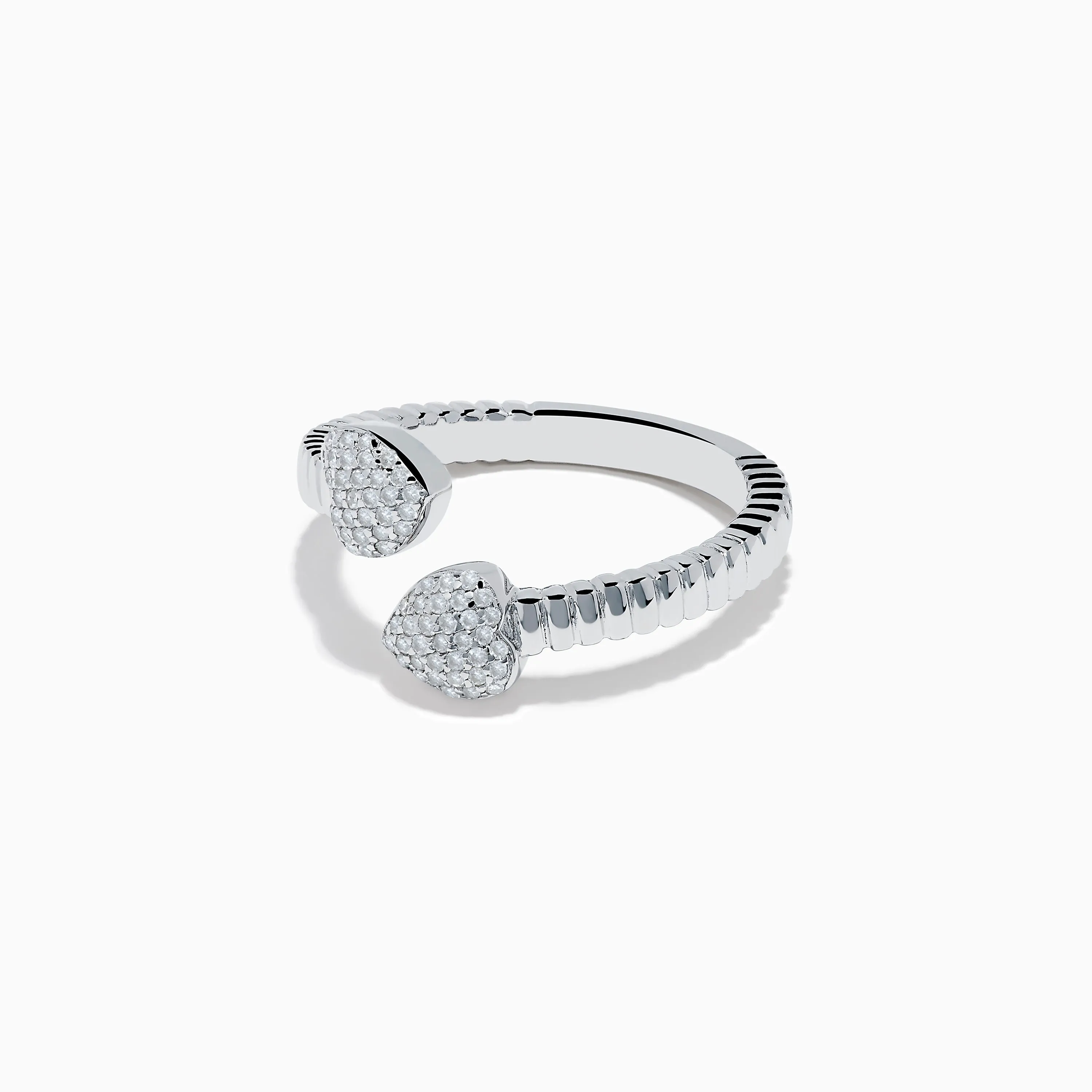 925 Sterling Silver Diamond Bypass Heart Ring sold by Effy product image thumbnail 2