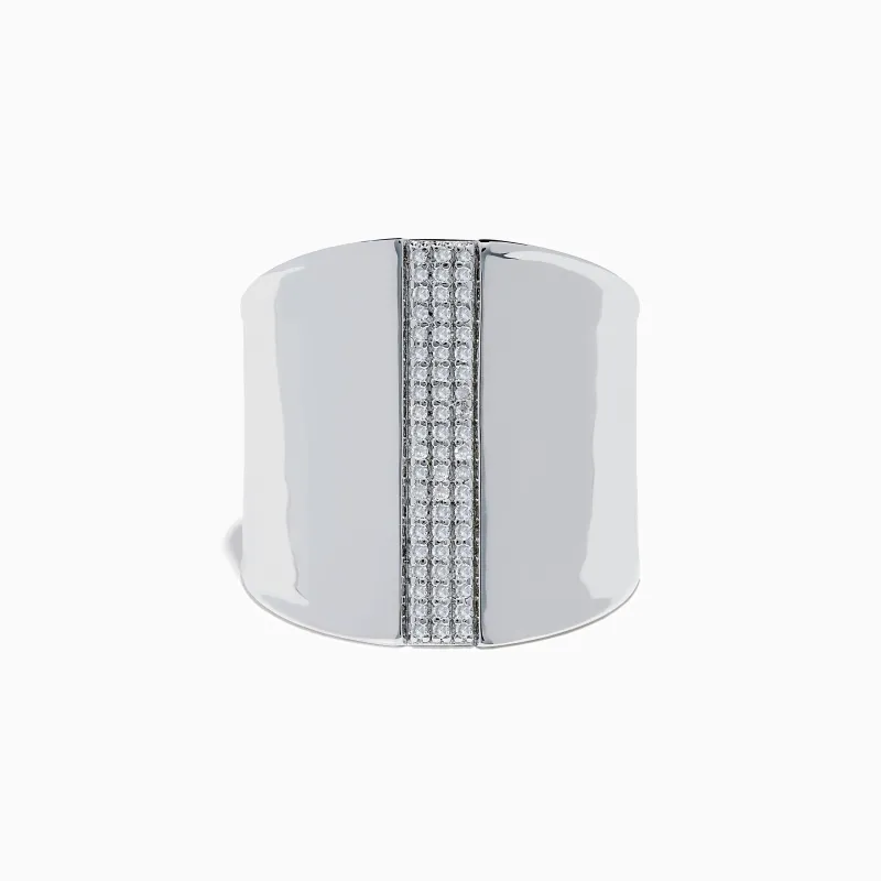 925 Sterling Silver Diamond Ring sold by Effy