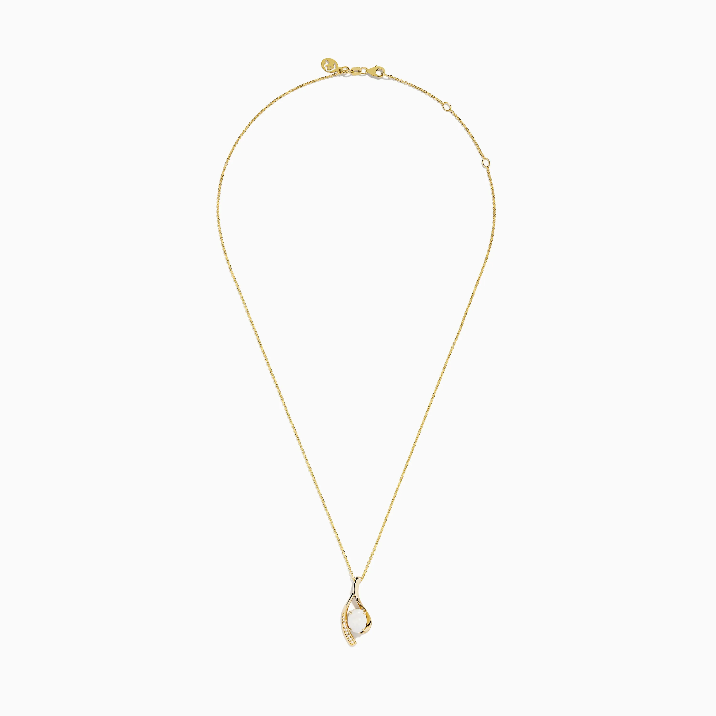 Aurora 14K Yellow Gold Opal and Diamond Pendant sold by Effy product image thumbnail 2