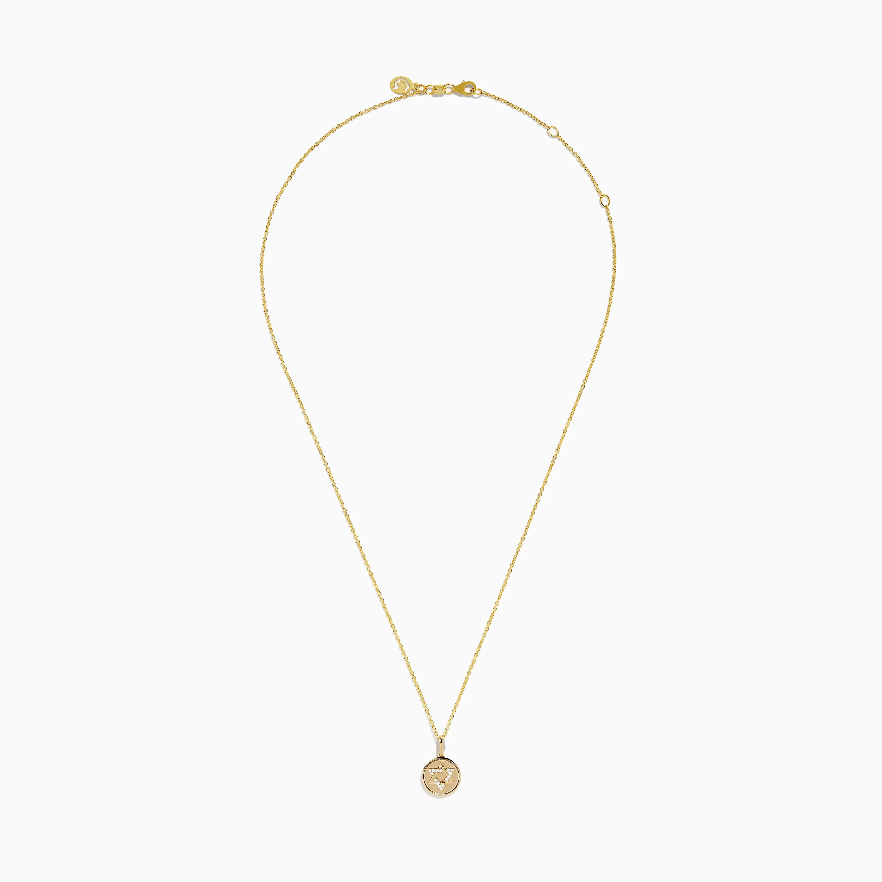 14K Yellow Gold Diamond Star of David Pendant sold by Effy product image thumbnail 2