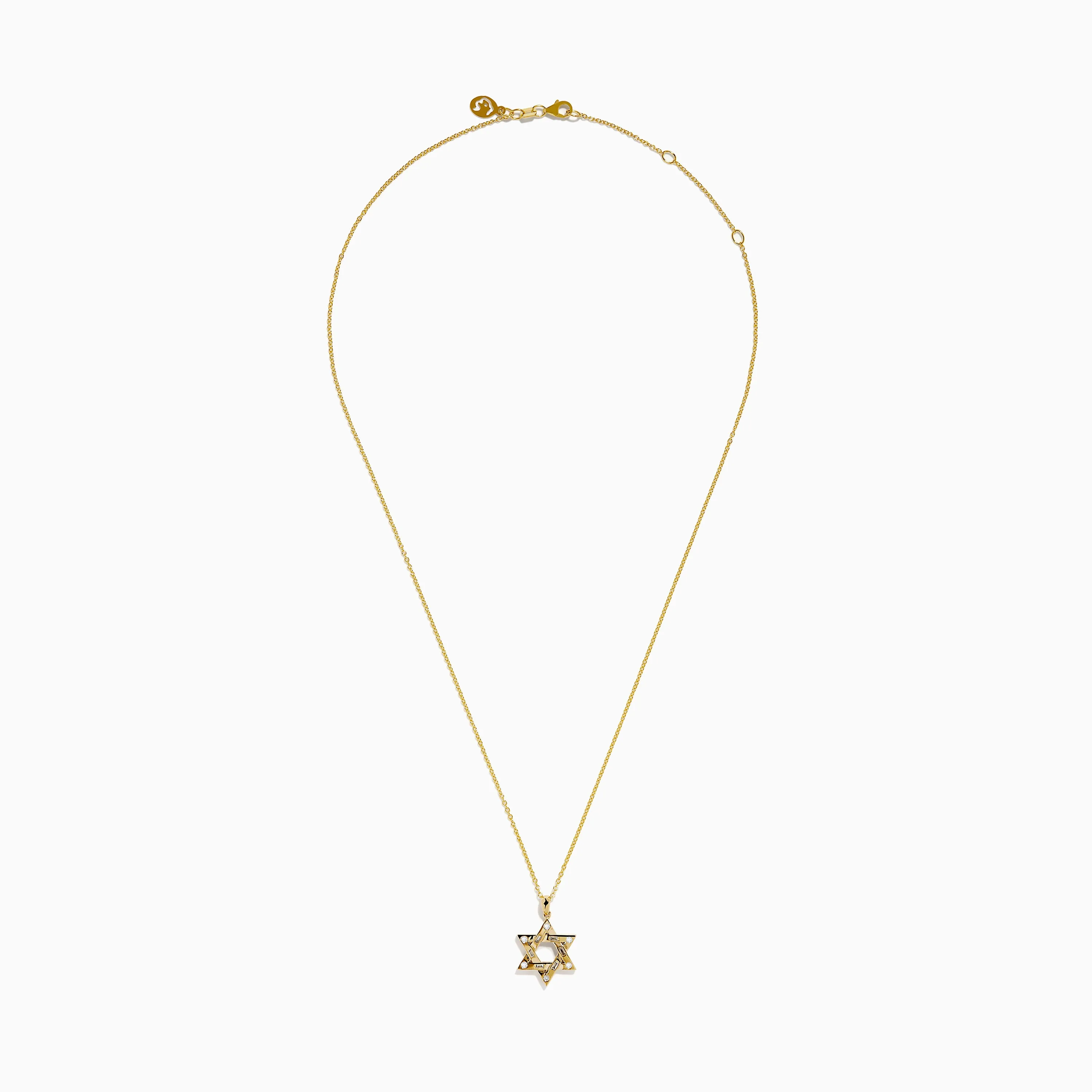 14K Yellow Gold Diamond Star of David Pendant sold by Effy product image thumbnail 2